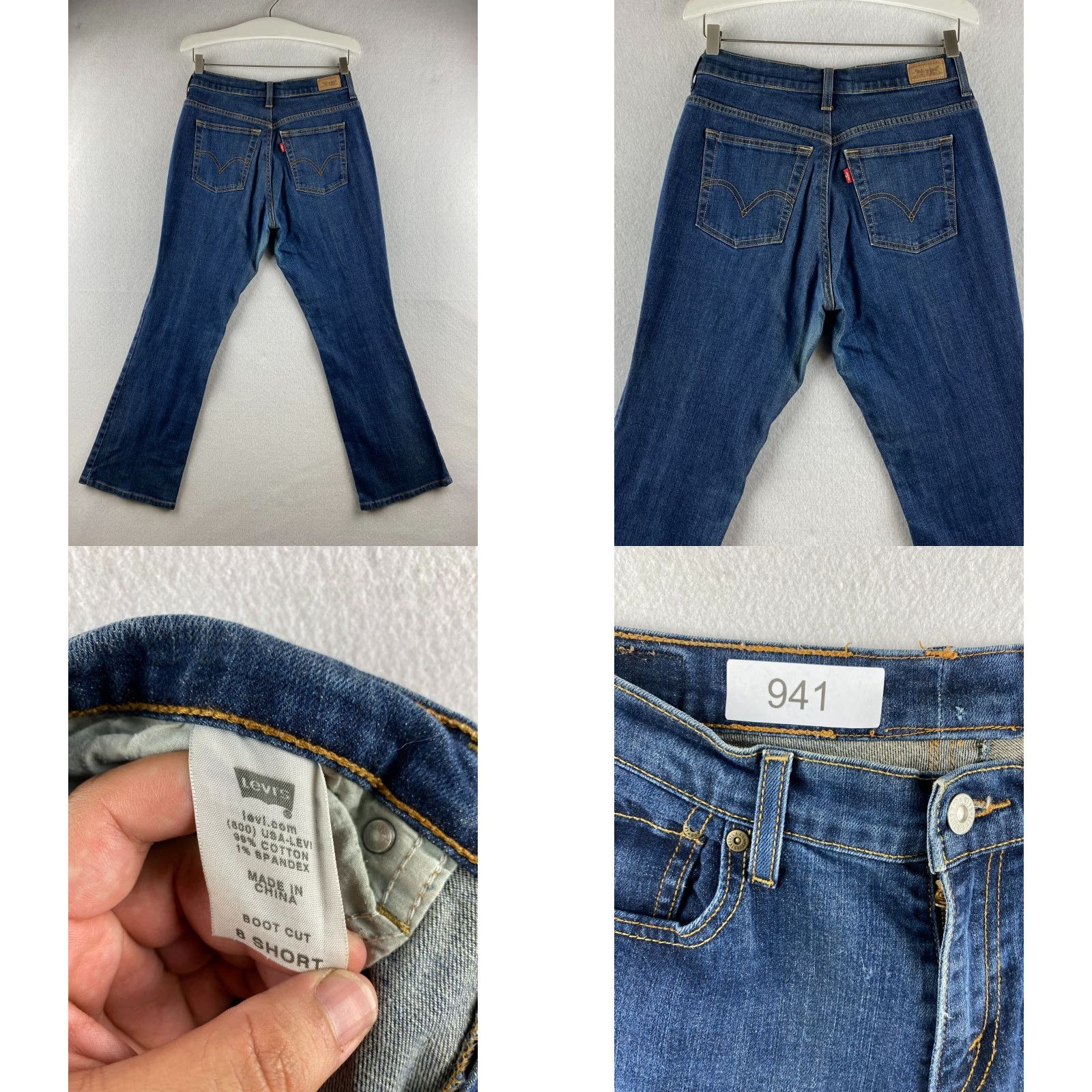 Levi's Levi's Jeans Womens 8 Bootcut Denim Pockets Dark Wash Blue 5-Pocket Regular Stretch Size 30" / US 8 / IT 44 - 8 Thumbnail