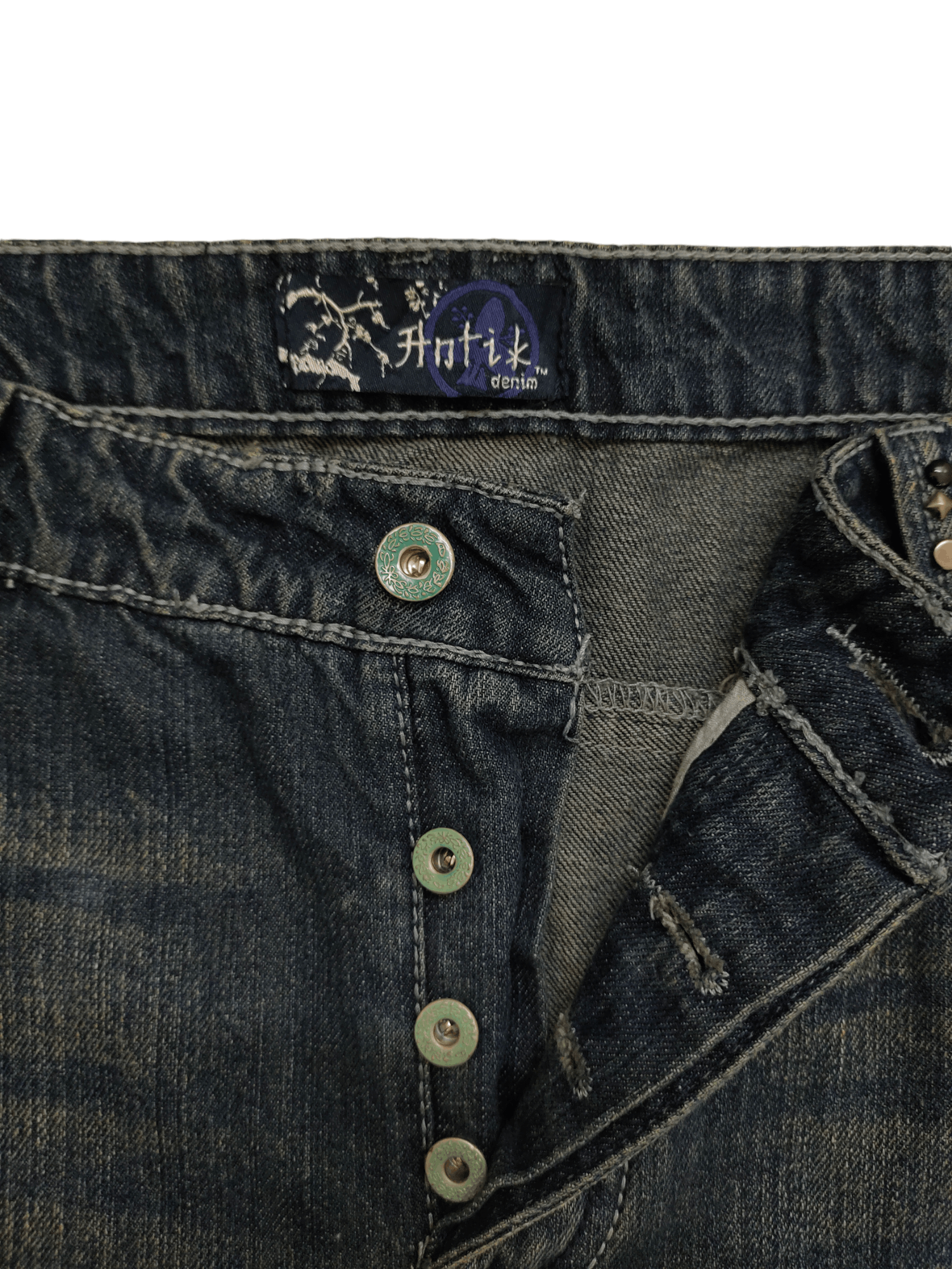 Antik Denim Vintage Y2k Antik Denim Studded Tribal Pocket Loose Jeans Size US 40 / EU 56 - 18 Thumbnail