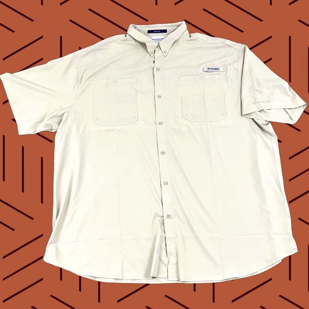 Vintage COLUMBIA Shirt Mens 4XT Tall Brown TAMIAMI PFG Button Down Vented Fishing Gear Size US XXL / EU 58 / 5 - 1 Thumbnail