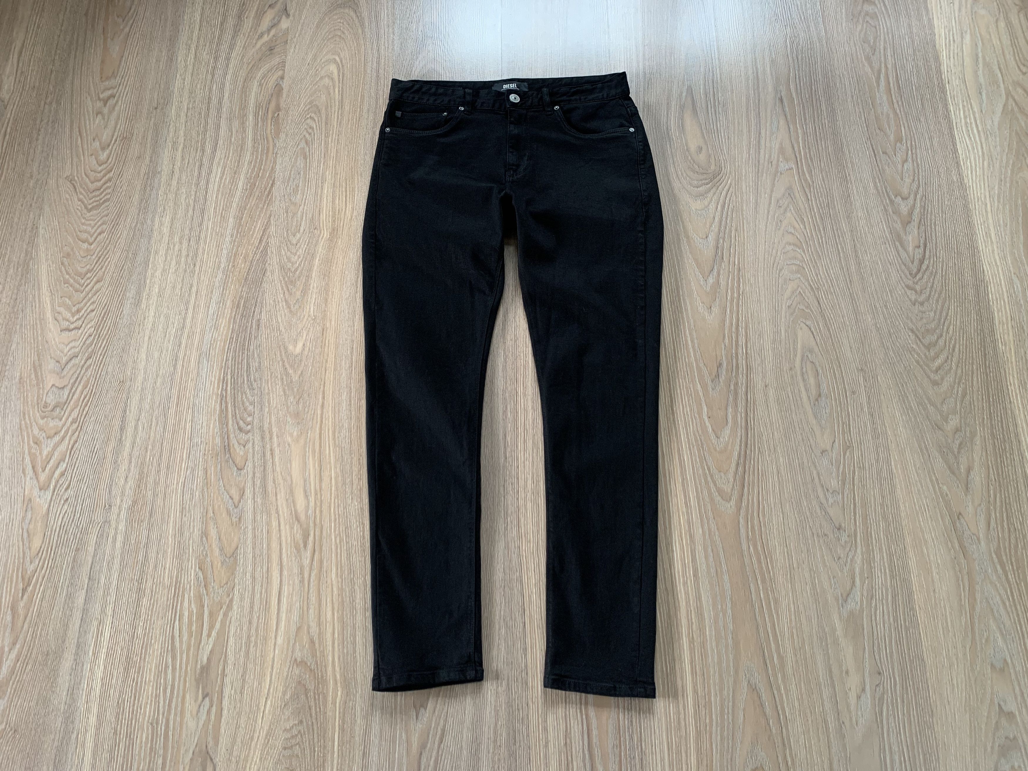 Diesel Diesel Straight Slim Black Jeans Size US 30 / EU 46 - 1 Thumbnail