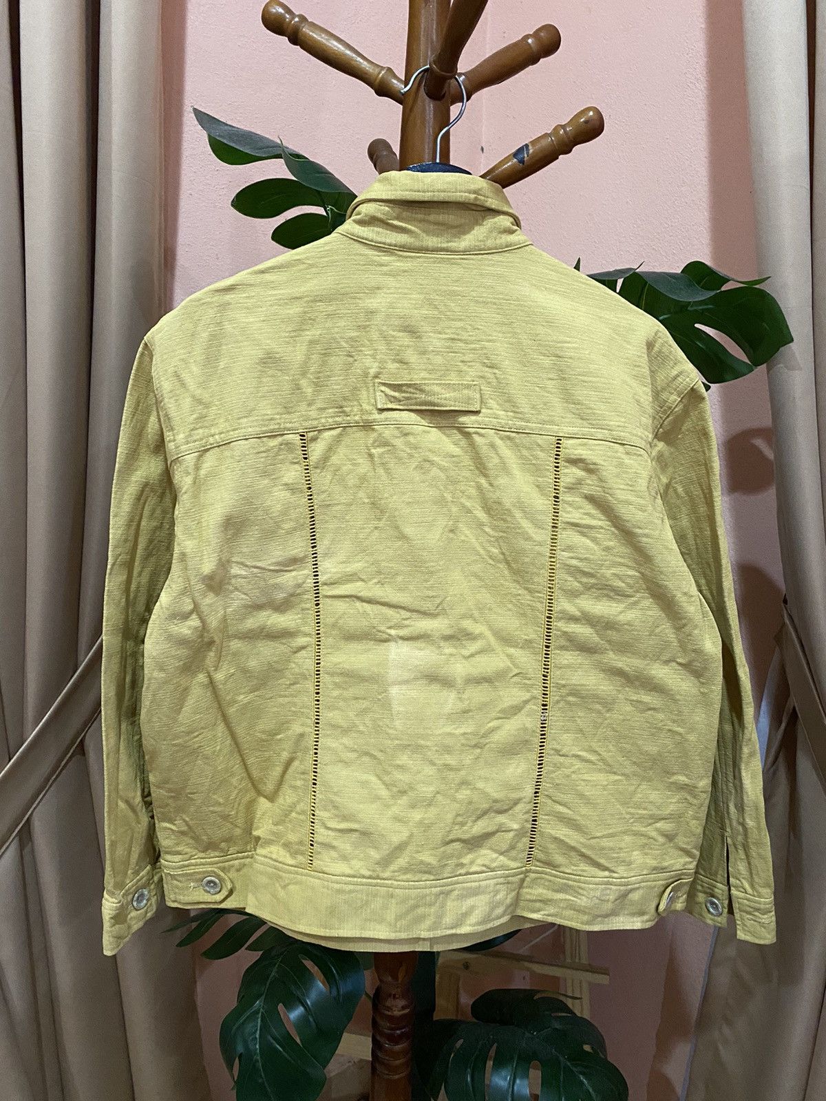 Japanese Brand Vintage Yellow Women’s Cotton Blend Jacket by B.P.Style Size M / US 6-8 / IT 42-44 - 7 Thumbnail