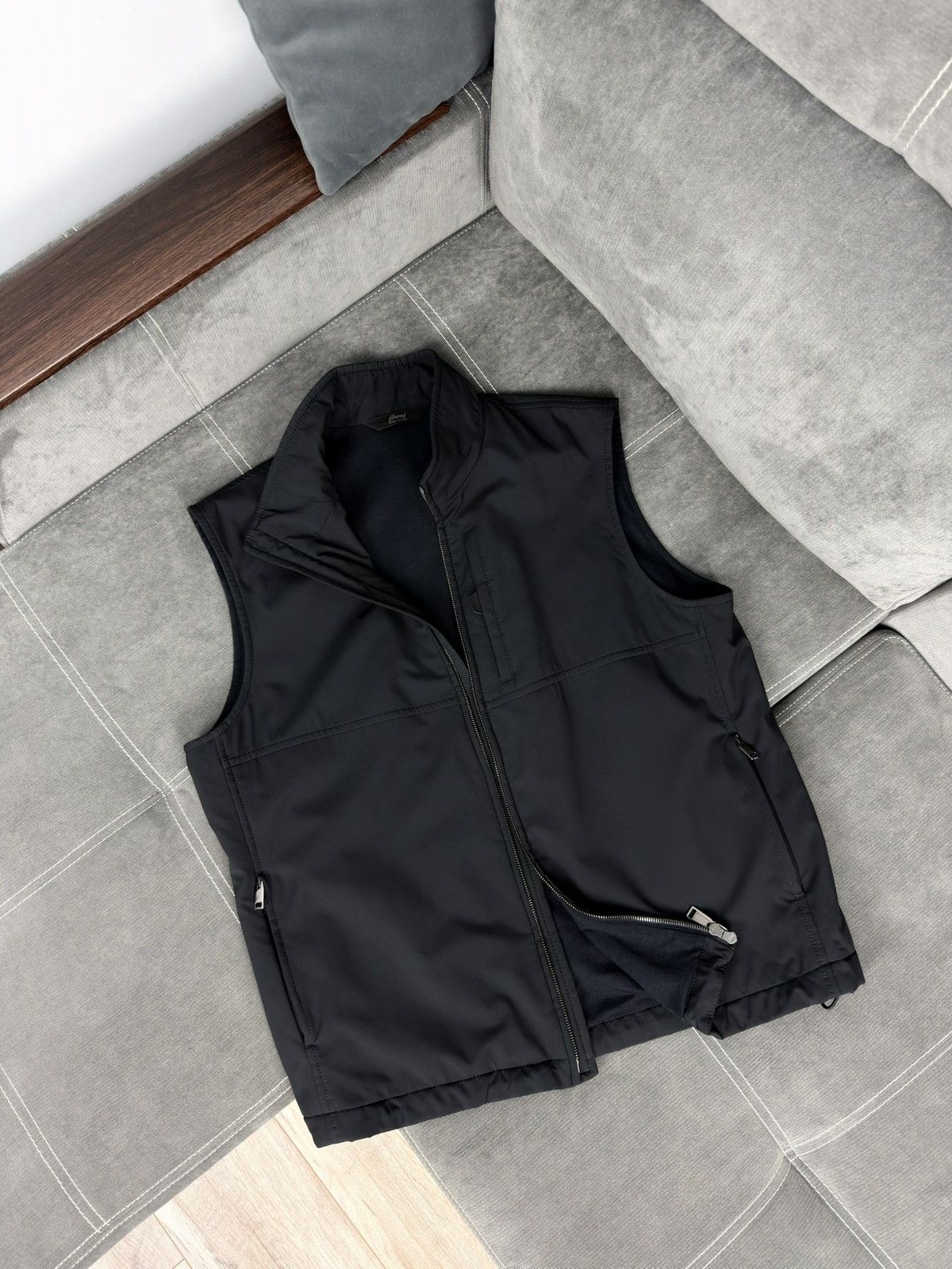 Brioni Brioni Navy Softshell Vest Zip Up Gilet Blend Mens Size M Size US M / EU 48-50 / 2 - 4 Thumbnail