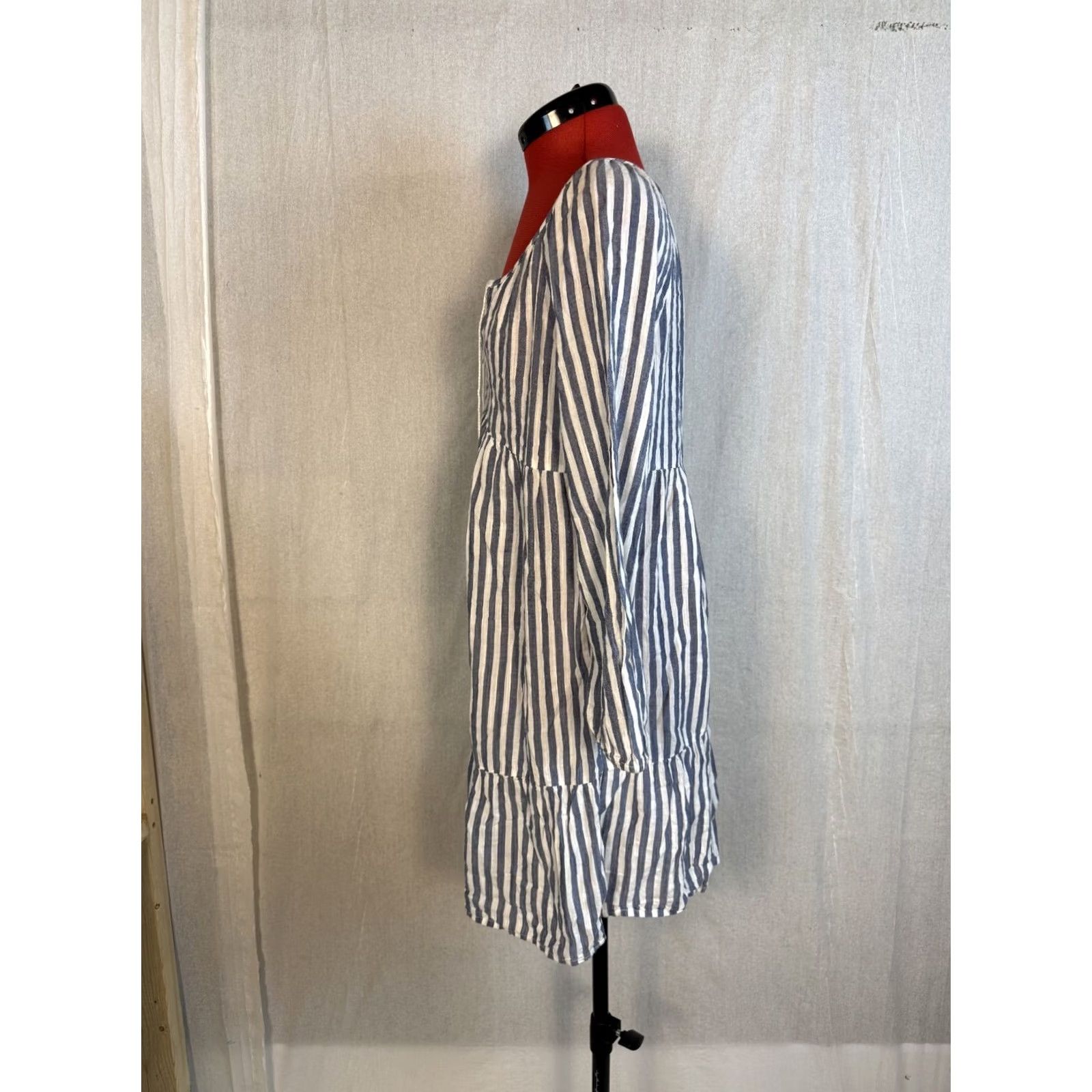 Old Navy Old Navy Womens Nautical Striped Midi Swing Shirt Dress Size S F422 Size S / US 4 / IT 40 - 3 Thumbnail