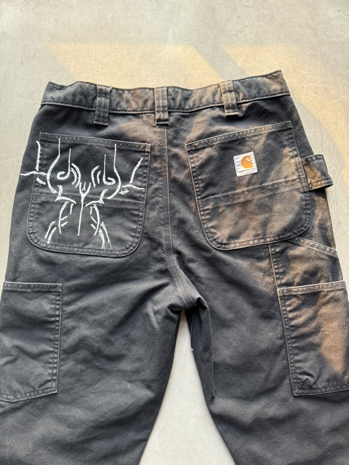 Carhartt × Vintage Vintage black carhartt straight leg carpenter tattoo pants Size US 32 / EU 48 - 4 Thumbnail