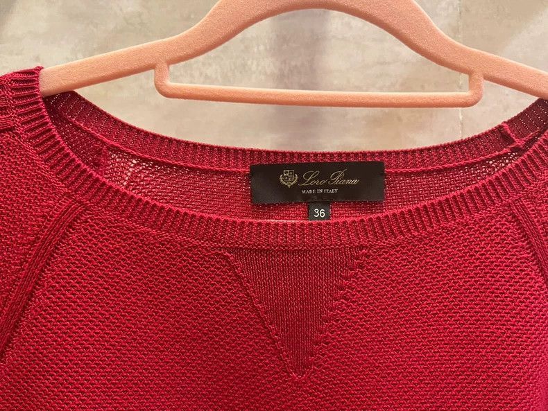 Loro Piana Loro Piana Women's Red Sweater- Size US XS / EU 42 / 0 - 3 Thumbnail