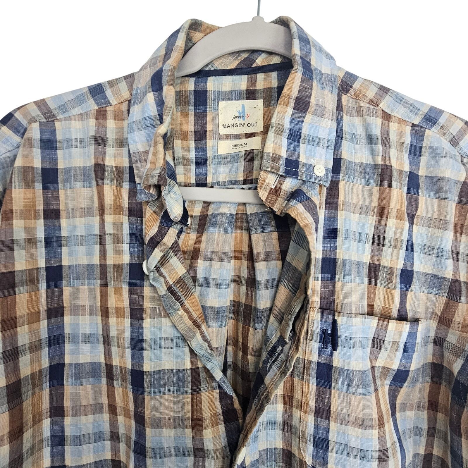 johnnie-O Johnnie-O Hanging Out Mens Plaid Shirt Size M Preppy Coastal Size US M / EU 48-50 / 2 - 2 Thumbnail