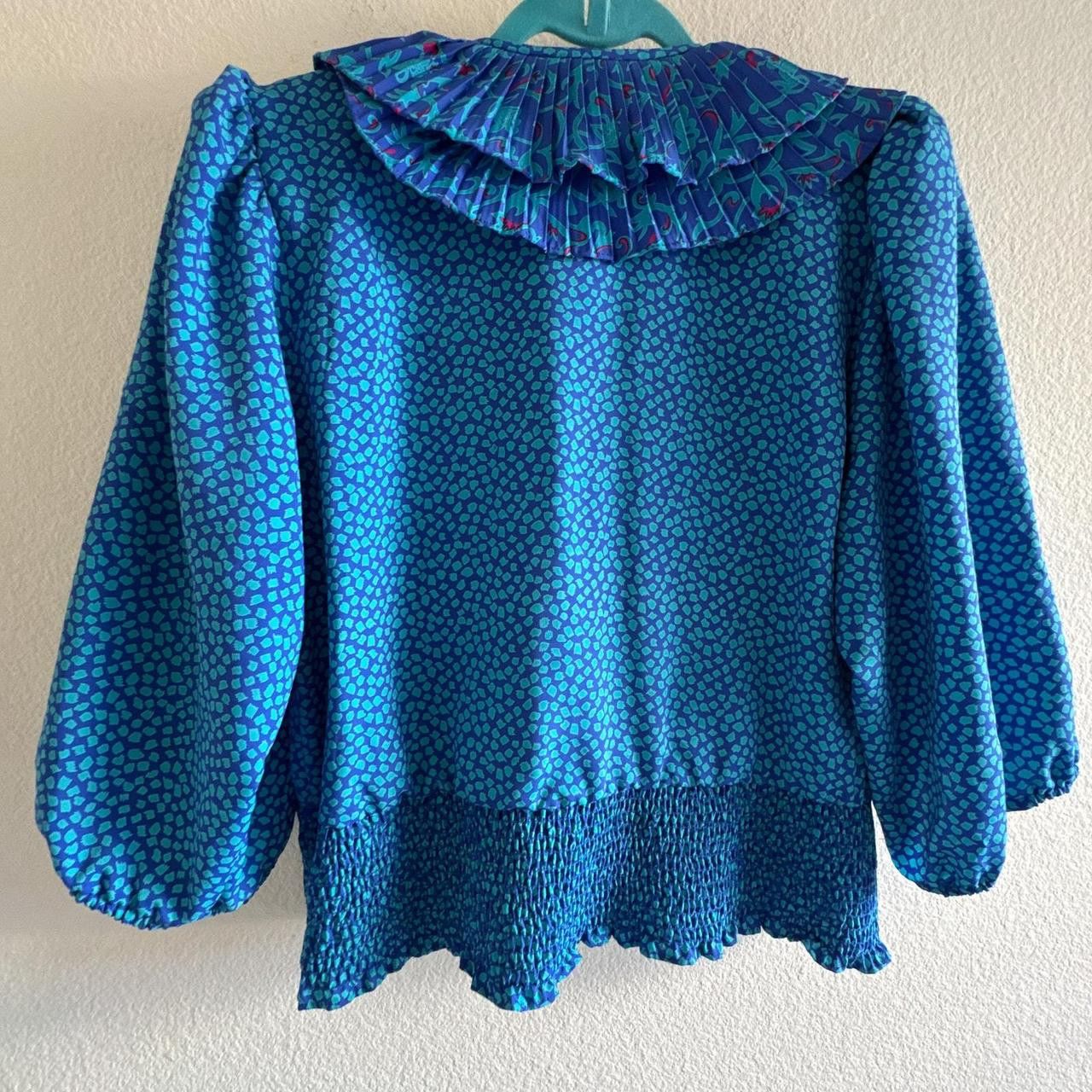 Other Susan Freis Vintage Made In USA Ruffle Blouse top Medium Size M / US 6-8 / IT 42-44 - 7 Thumbnail
