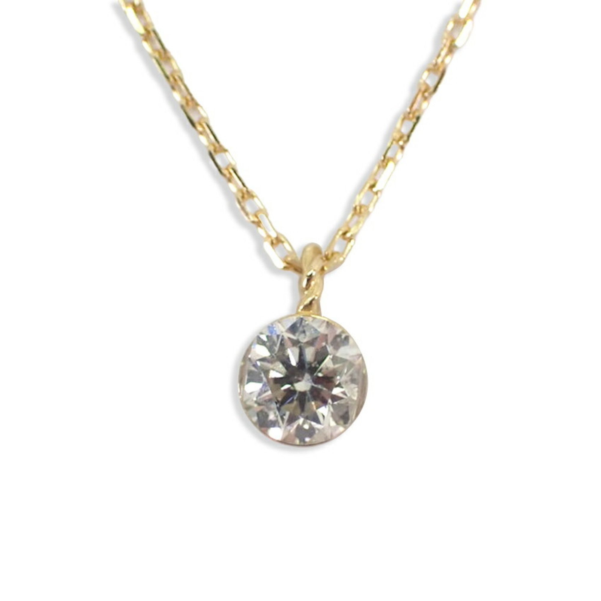 image of Agete Agate Diamond Mystery Setting Pendant Necklace, Women's