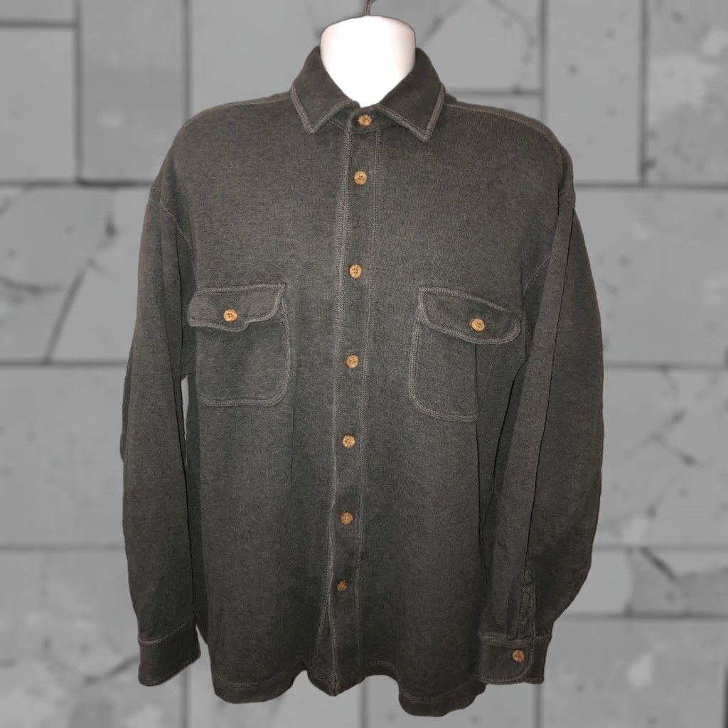 Tommy Bahama Tommy Bahama Shirt Mens Gray L Button-Up Long Sleeve Button-Down with Pockets Size US L / EU 52-54 / 3 - 1 Thumbnail