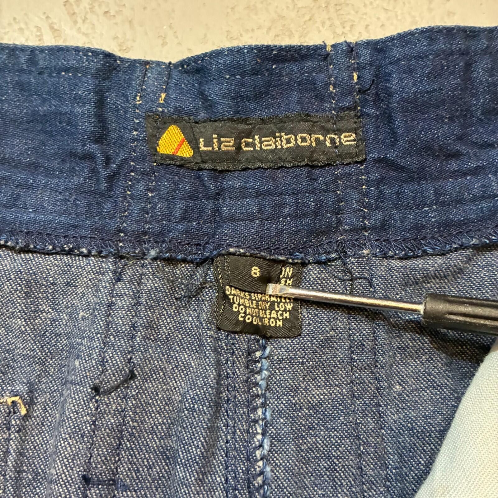 Other vintage liz claiborne dark wash denim a-line Size 30" / US 8 / IT 44 - 4 Thumbnail