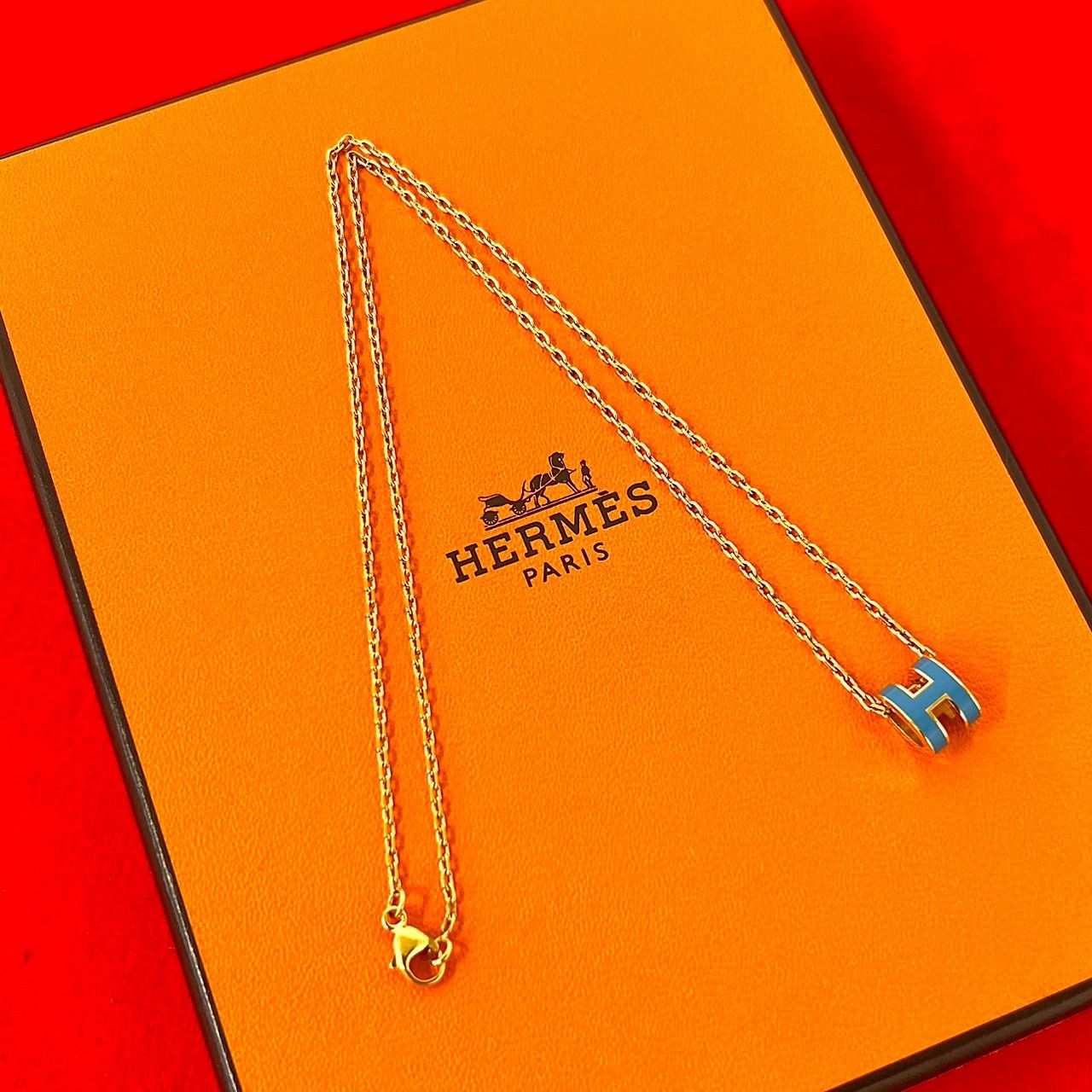 Hermes Hermes Hermes Mini Pop H Necklace Metal Necklace DUTY FREE for USA Size ONE SIZE - 1 Thumbnail