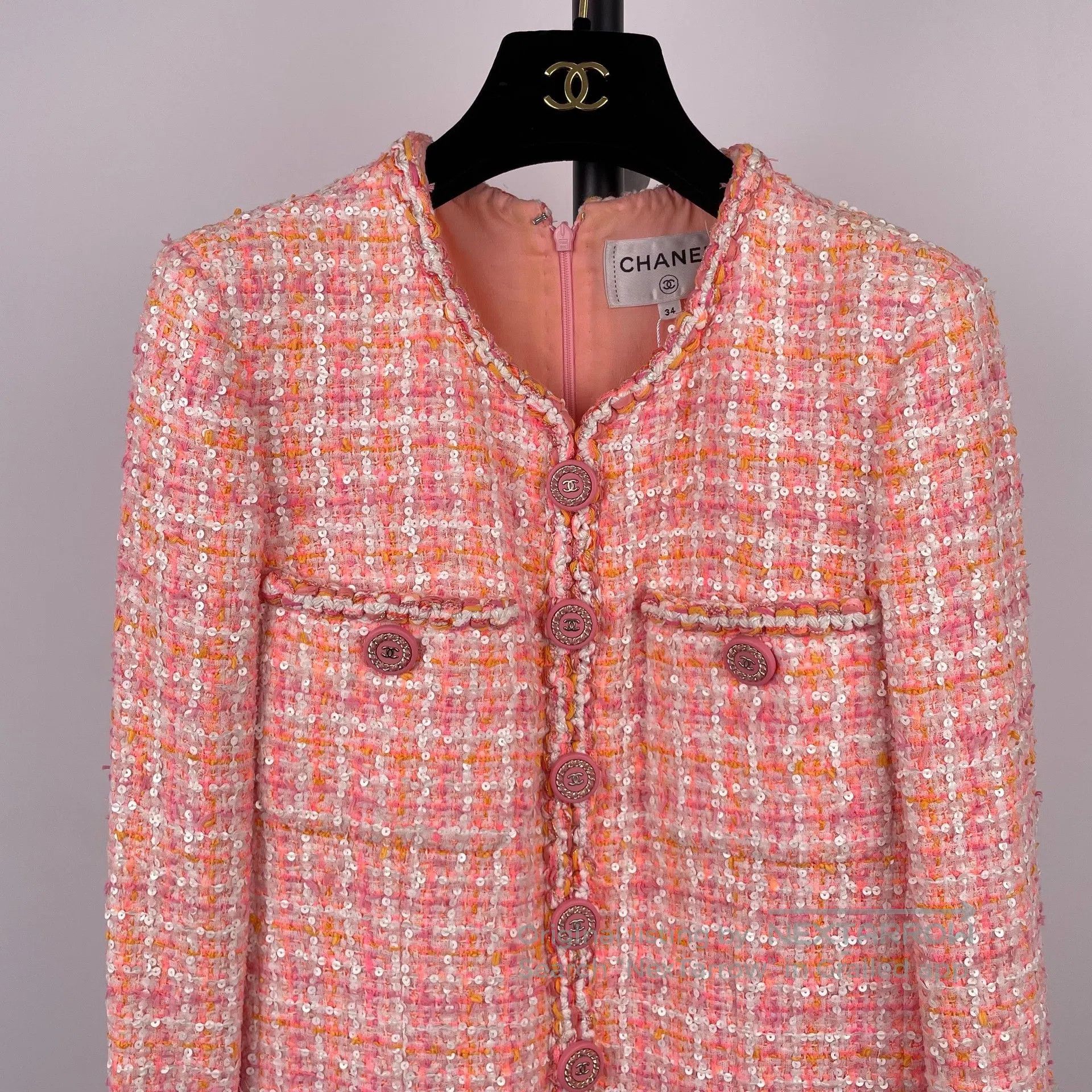 Chanel Chanel Cruise series orange tweed sequin dress size 34| Size XXS / US 00 / IT 34 - 3 Thumbnail