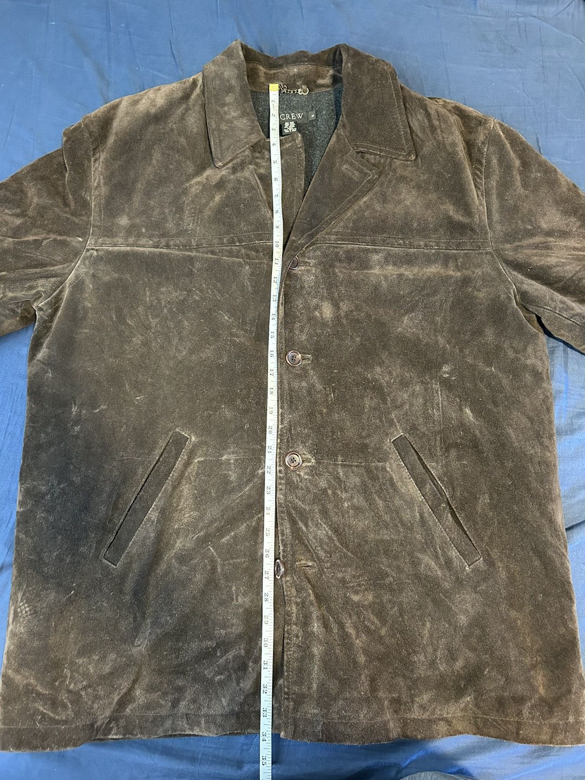 J.Crew J. Crew Vintage Suede Leather Coat Brown Size US XL / EU 56 / 4 - 2 Thumbnail