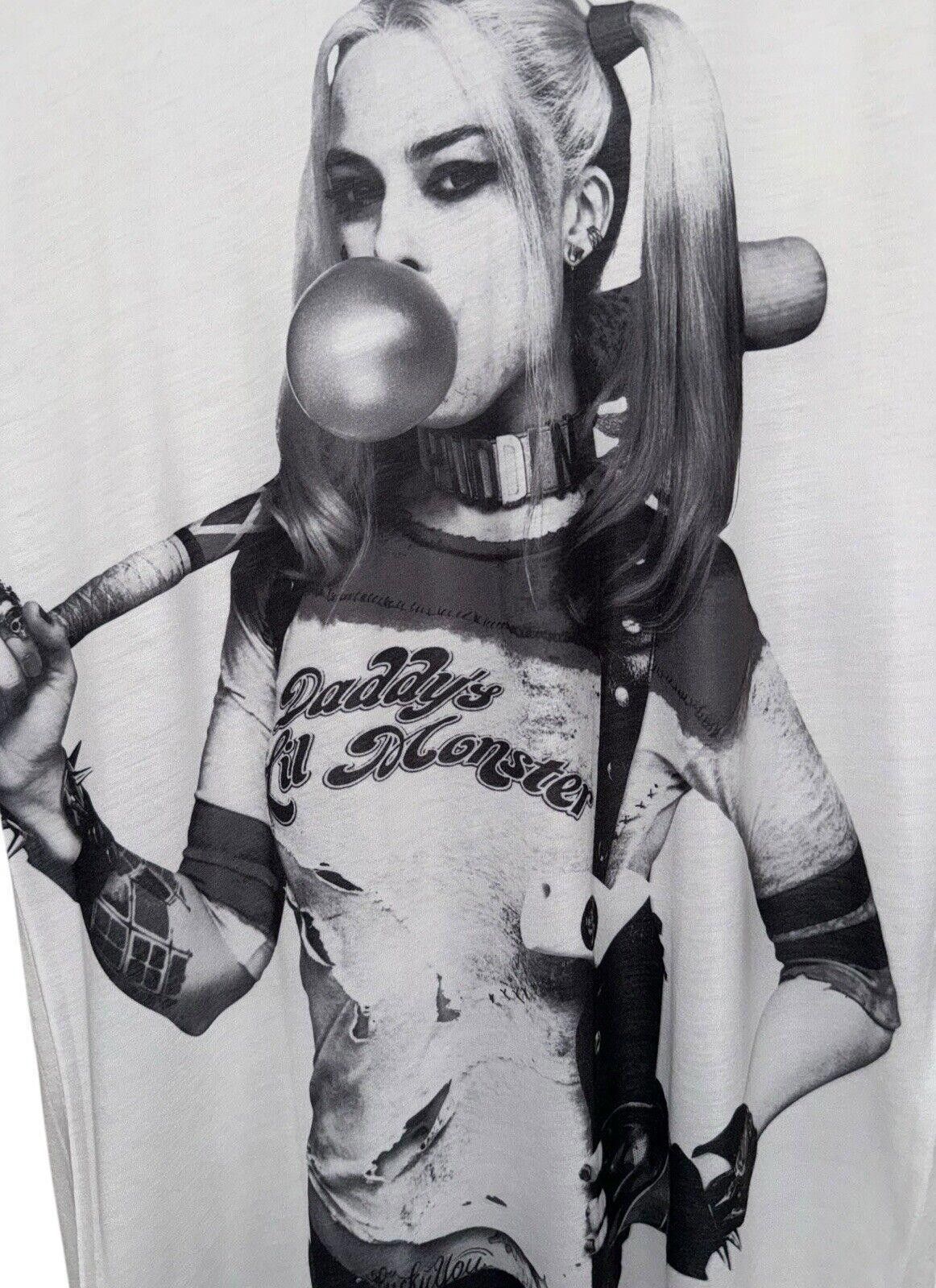 Designer Suicide Squad Harley Quinn Bubble Gum Big Print Shirt Sz L Size US L / EU 52-54 / 3 - 2 Thumbnail