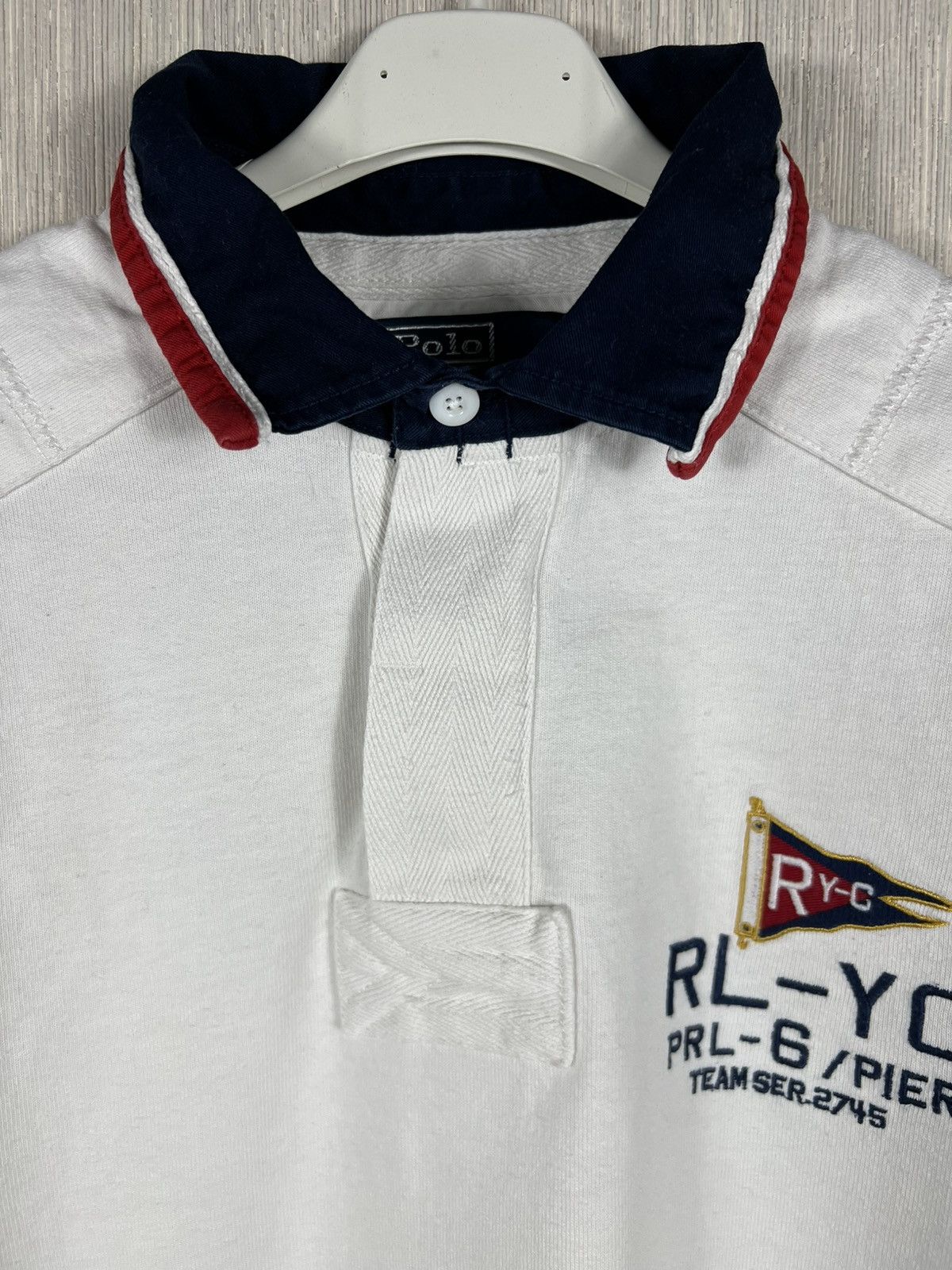 Polo Ralph Lauren Vintage 90s Polo by Ralph Lauren yachting polo long sleeve Size US L / EU 52-54 / 3 - 14 Thumbnail