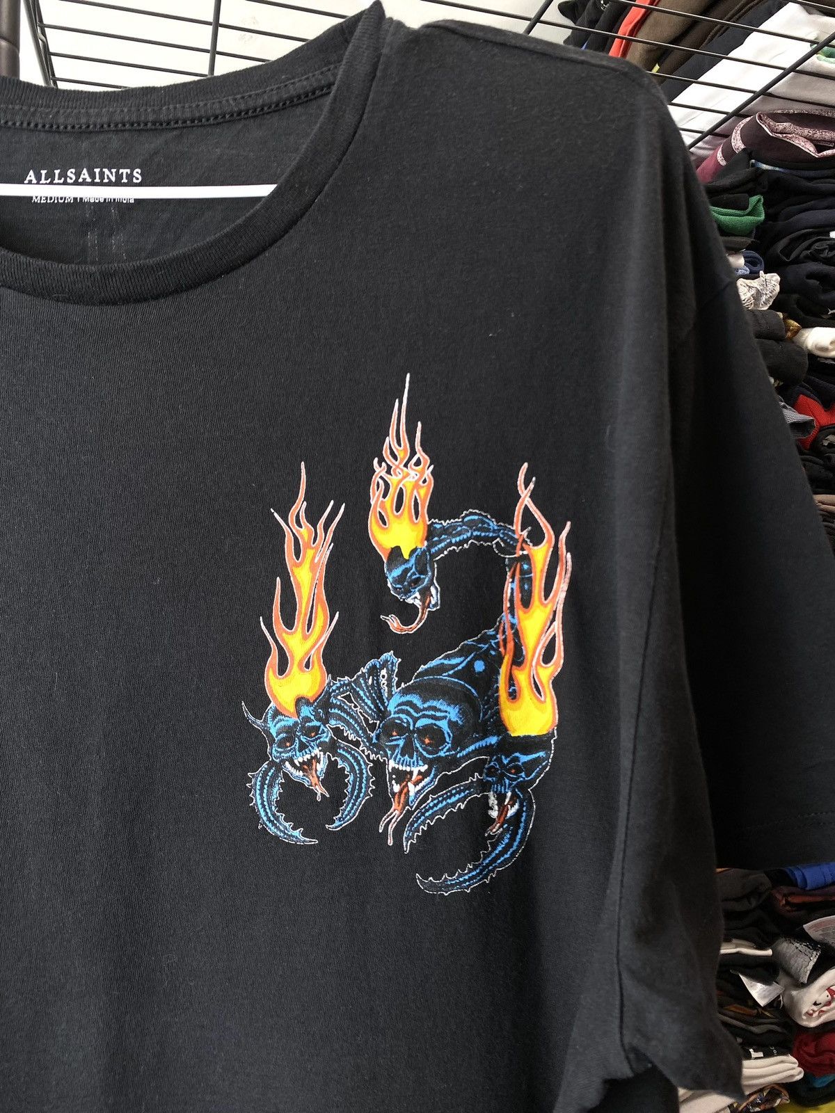 Allsaints Vintage All Saints Skull Dragon Art T Shirt Hype Y2K Size US M / EU 48-50 / 2 - 3 Thumbnail