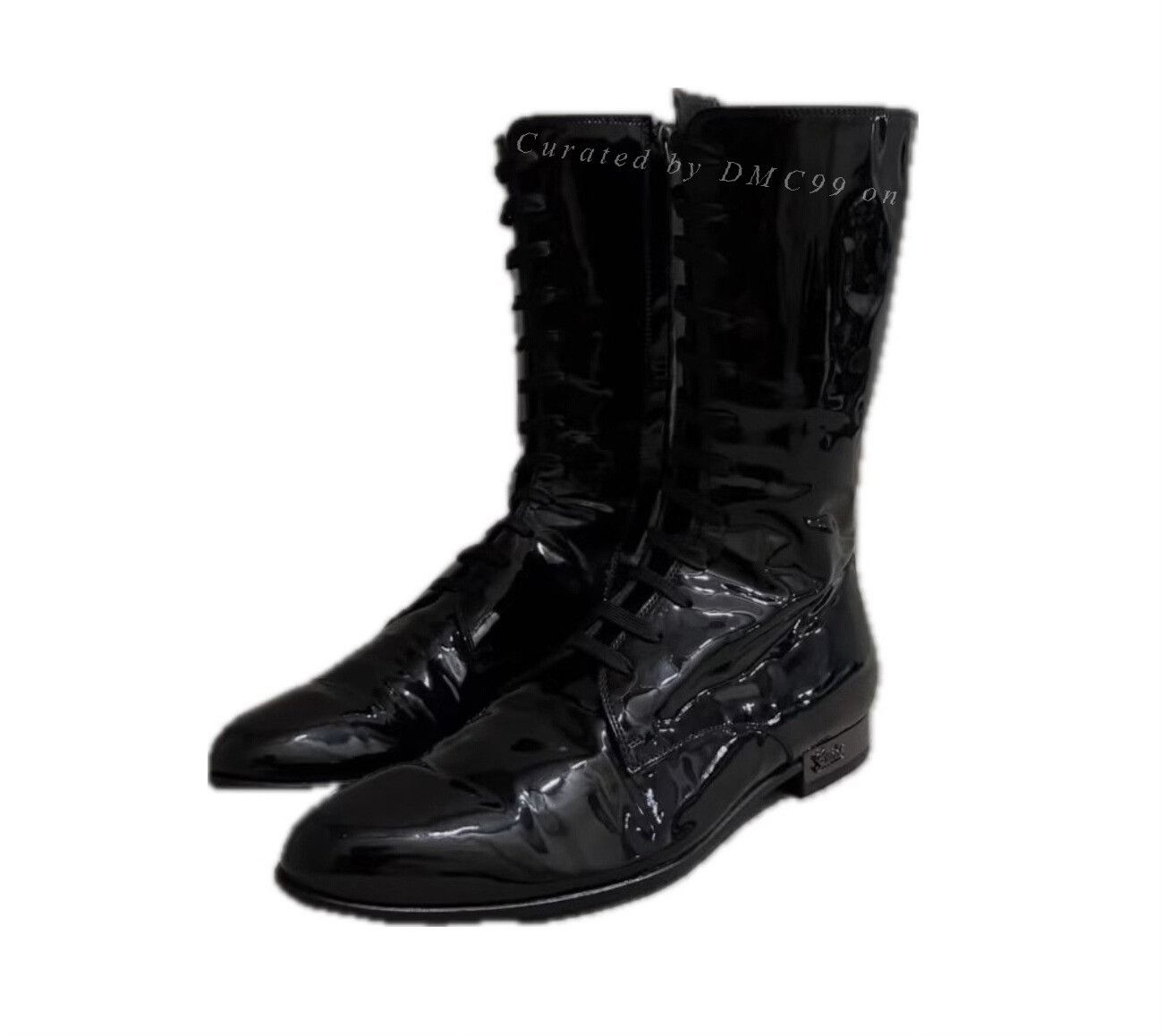 Vintage 2000s Gucci Patent Leather Combat Boots Size US 9.5 / EU 42-43 - 1 Thumbnail