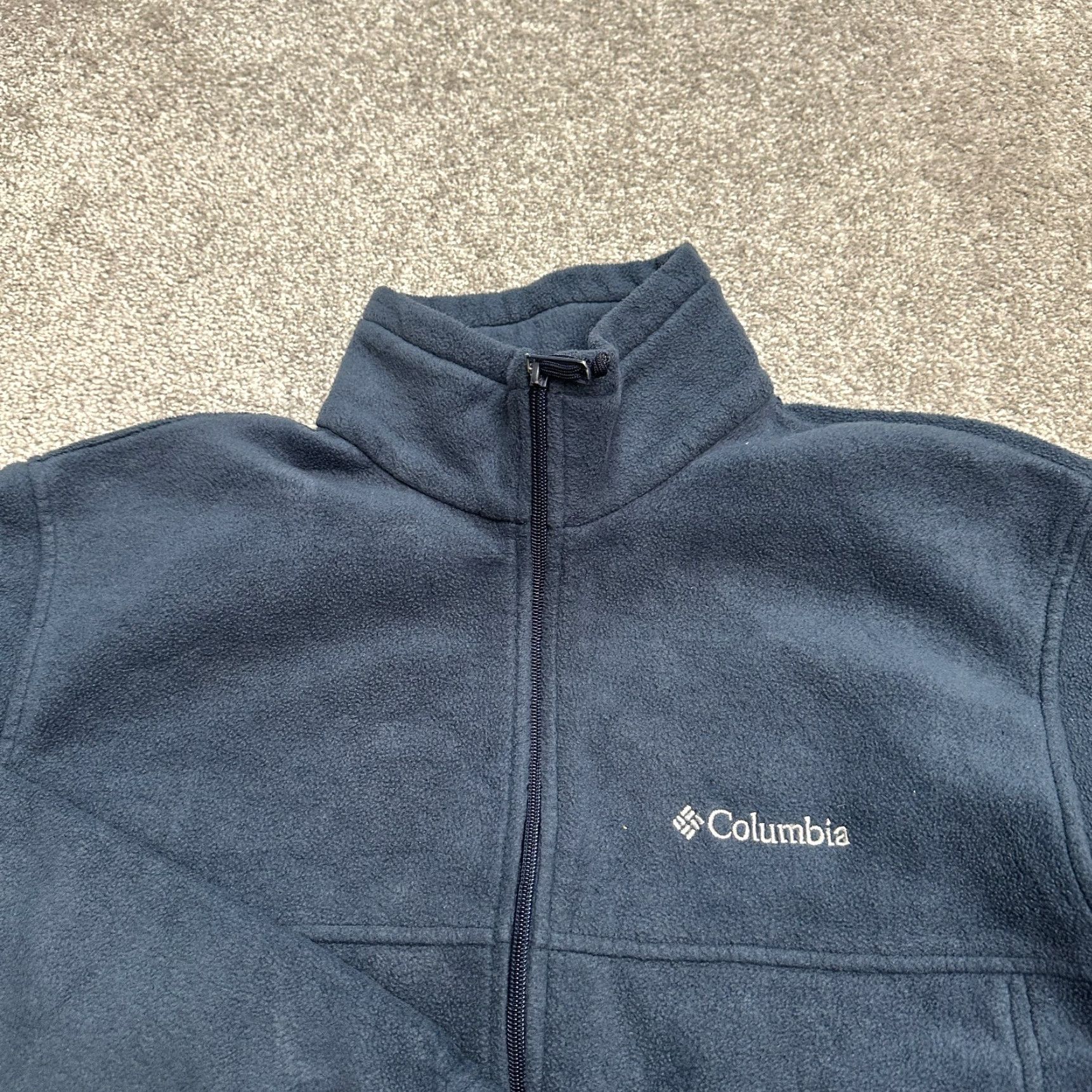 Vintage Columbia Steens Mountain Fleece Jacket Men Large Navy Blue Full Zip Outdoor Hiking Winter Spring Fall Casual Travel Size US L / EU 52-54 / 3 - 3 Thumbnail