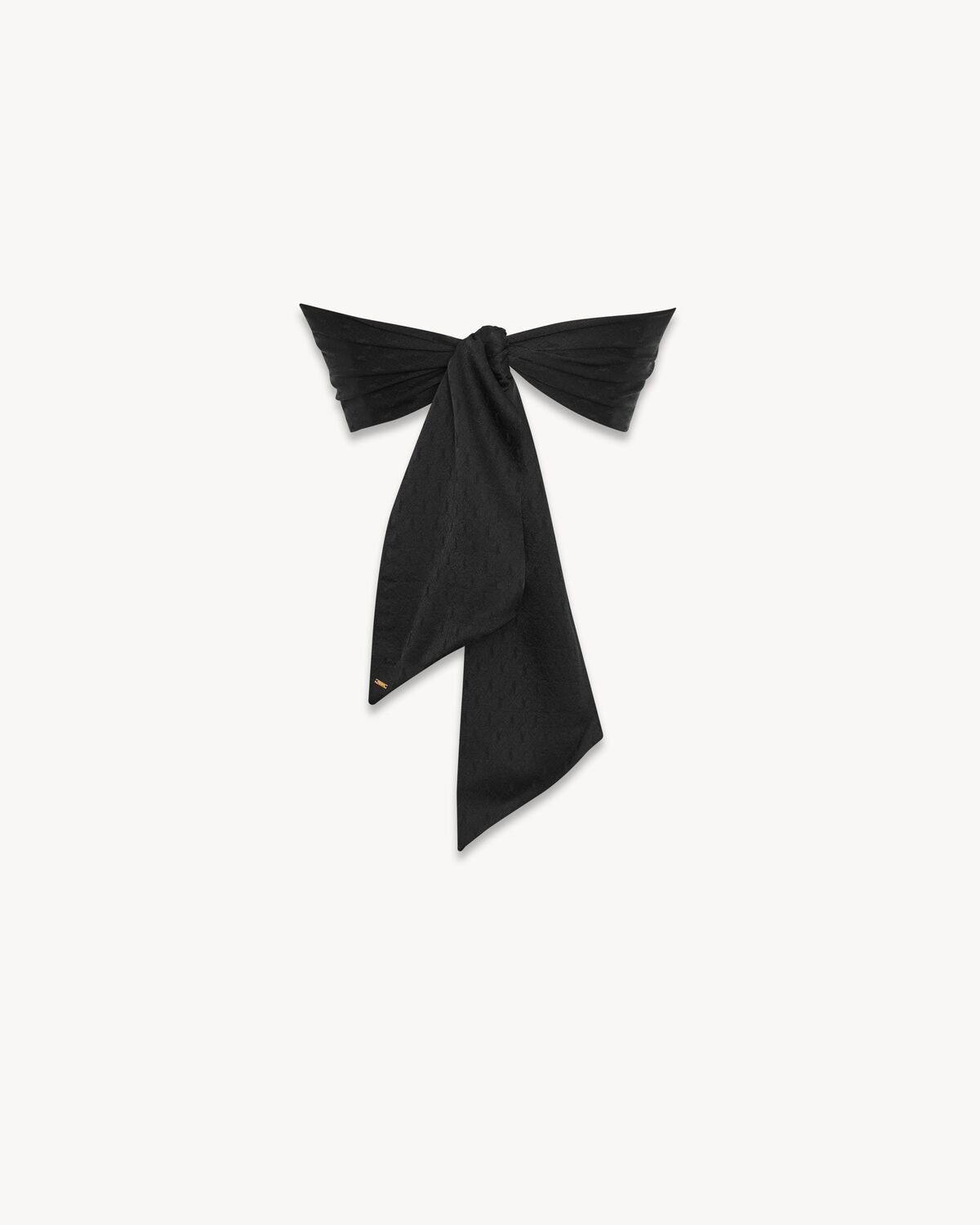 Saint Laurent Paris o1b1hav110525 738139 Size: OS / Bandeau in Silk in Black Size ONE SIZE - 2 Thumbnail