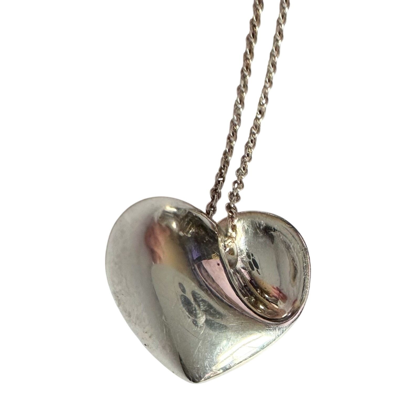 Tiffany & Co Puffy Heart (or folded heart) Necklace - 15