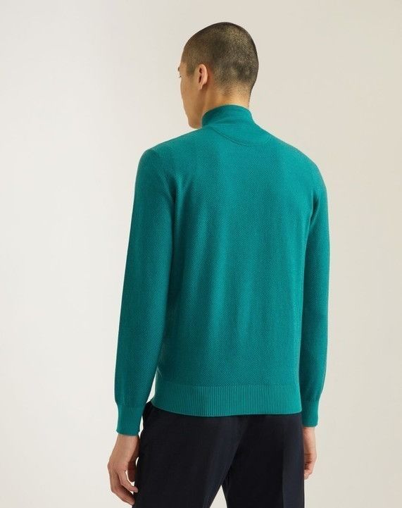 Loro Piana o1srvl11e0824 Mezzocollo Roadster Sweater in Sea Green Size US S / EU 44-46 / 1 - 4 Thumbnail