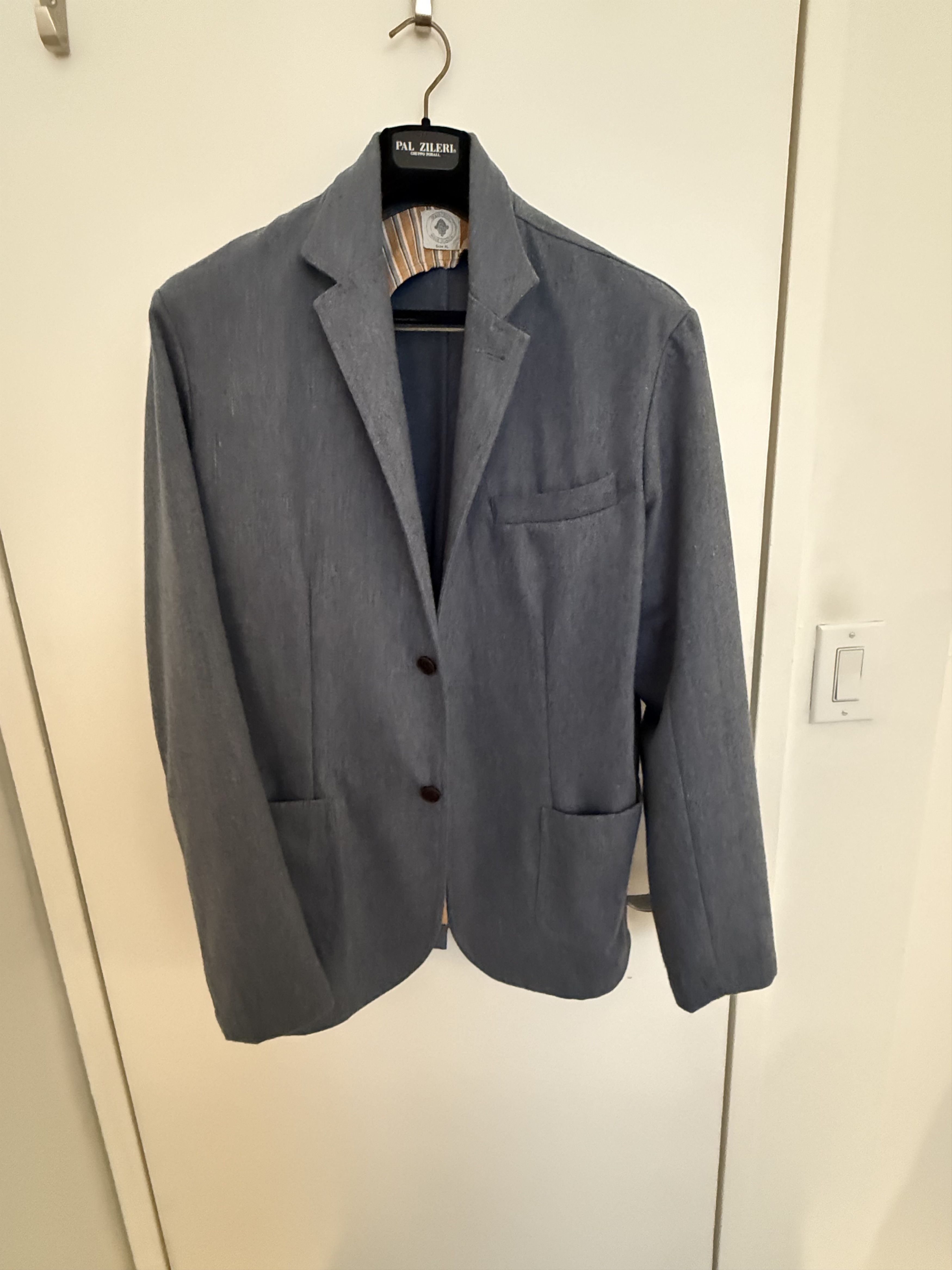 18 East 18 East Osman Jacket, Cadet Blue Handwoven Wool, L Size US XL / EU 56 / 4 - 1 Thumbnail