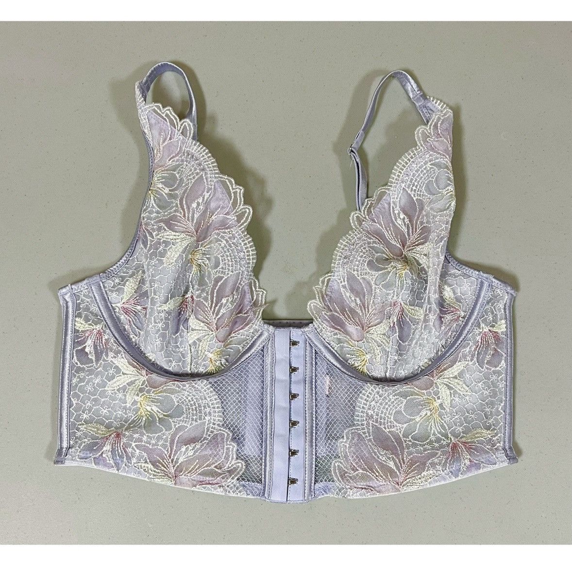 Victoria's Secret Lilac Lavender Floral Sheer Corset Bra Lingerie Size S 💜✨ Size S / US 4 / IT 40 - 1 Thumbnail