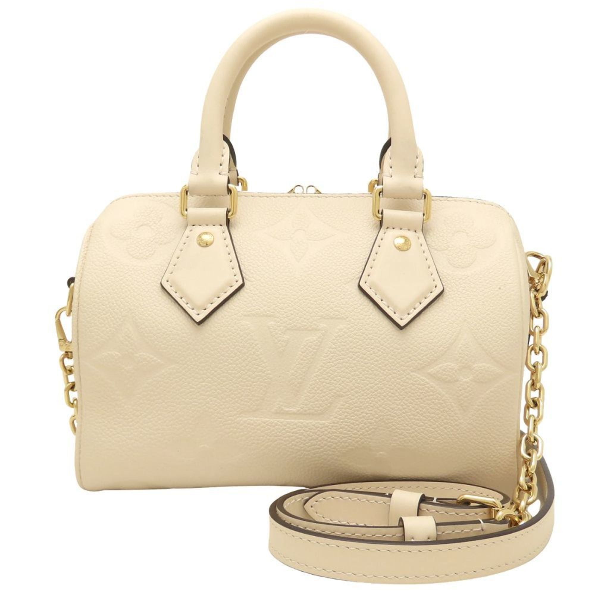 Louis Vuitton Louis Vuitton Monogram Empreinte Speedy Bandoulière 20 2-Way Handbag M58954 Cream Women's 353172 Size ONE SIZE - 1 Thumbnail