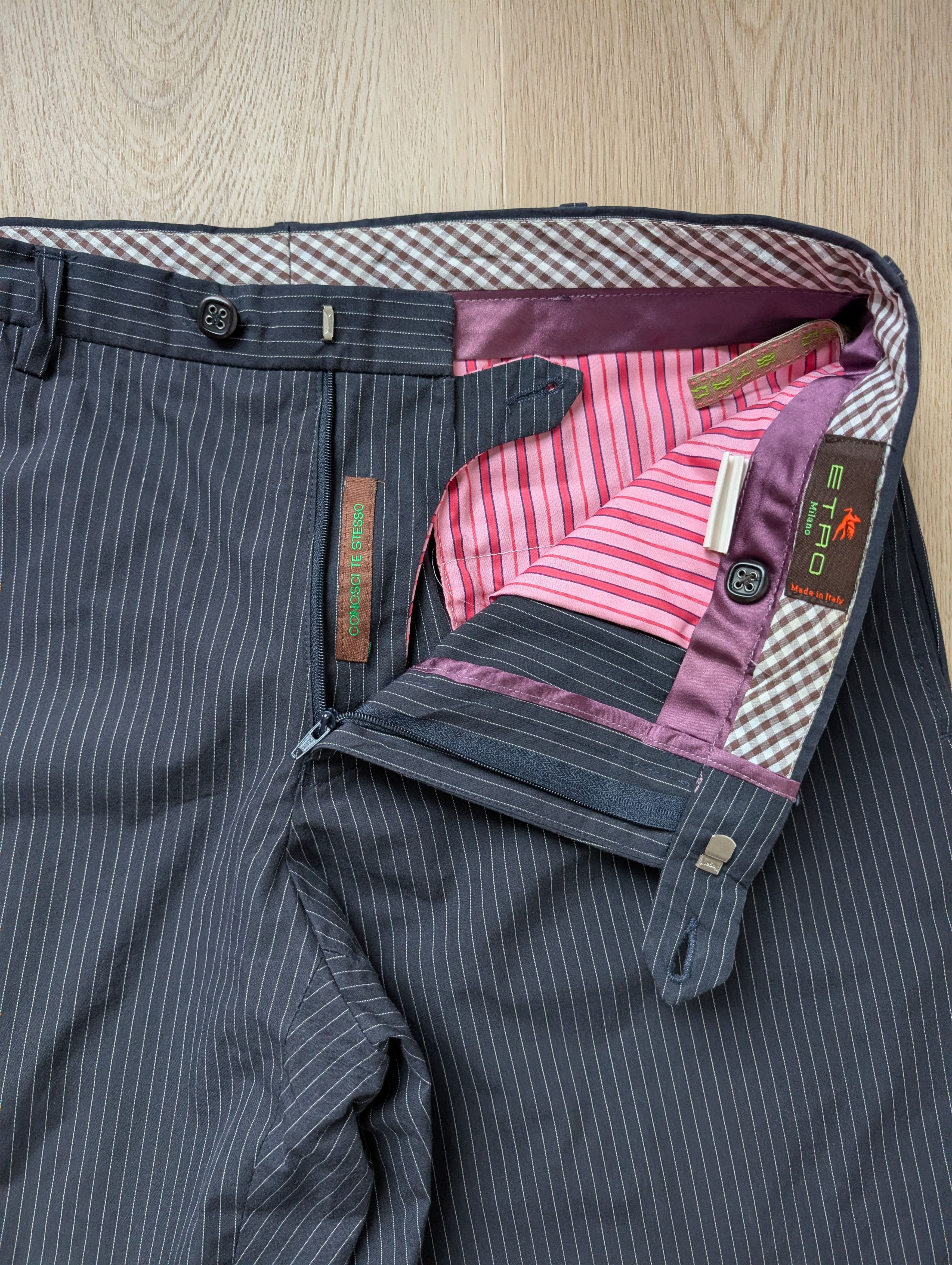 Etro Etro Milano Striped Cotton Trousers Pants Mens 52 Italy Size US 36 / EU 52 - 4 Thumbnail