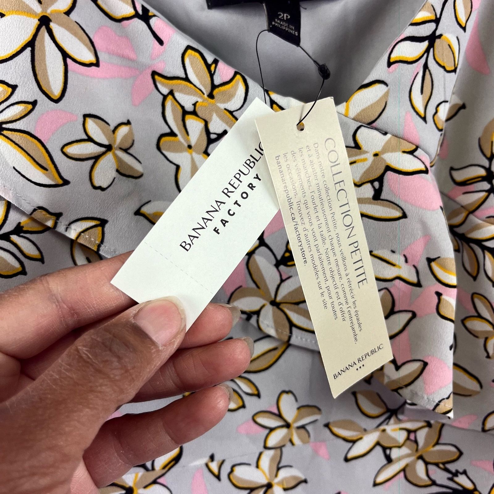 Banana Republic Banana Republic Petite 2P Dress Y2K Ruffle Abstract Floral Size XS / US 0-2 / IT 36-38 - 5 Thumbnail