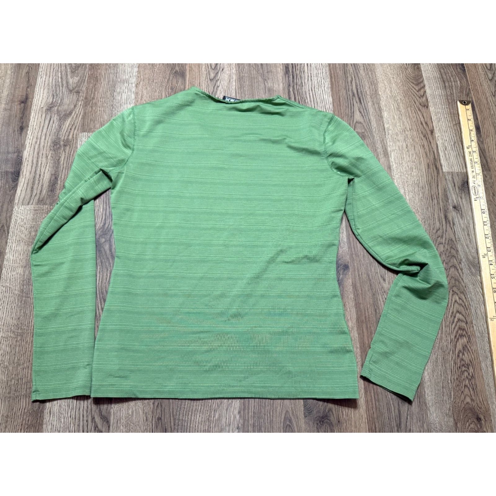 Vintage GSX Shirt Women’s Size S Green Striped Long Sleeve Athletic Wear Shirt Size S / US 4 / IT 40 - 2 Thumbnail