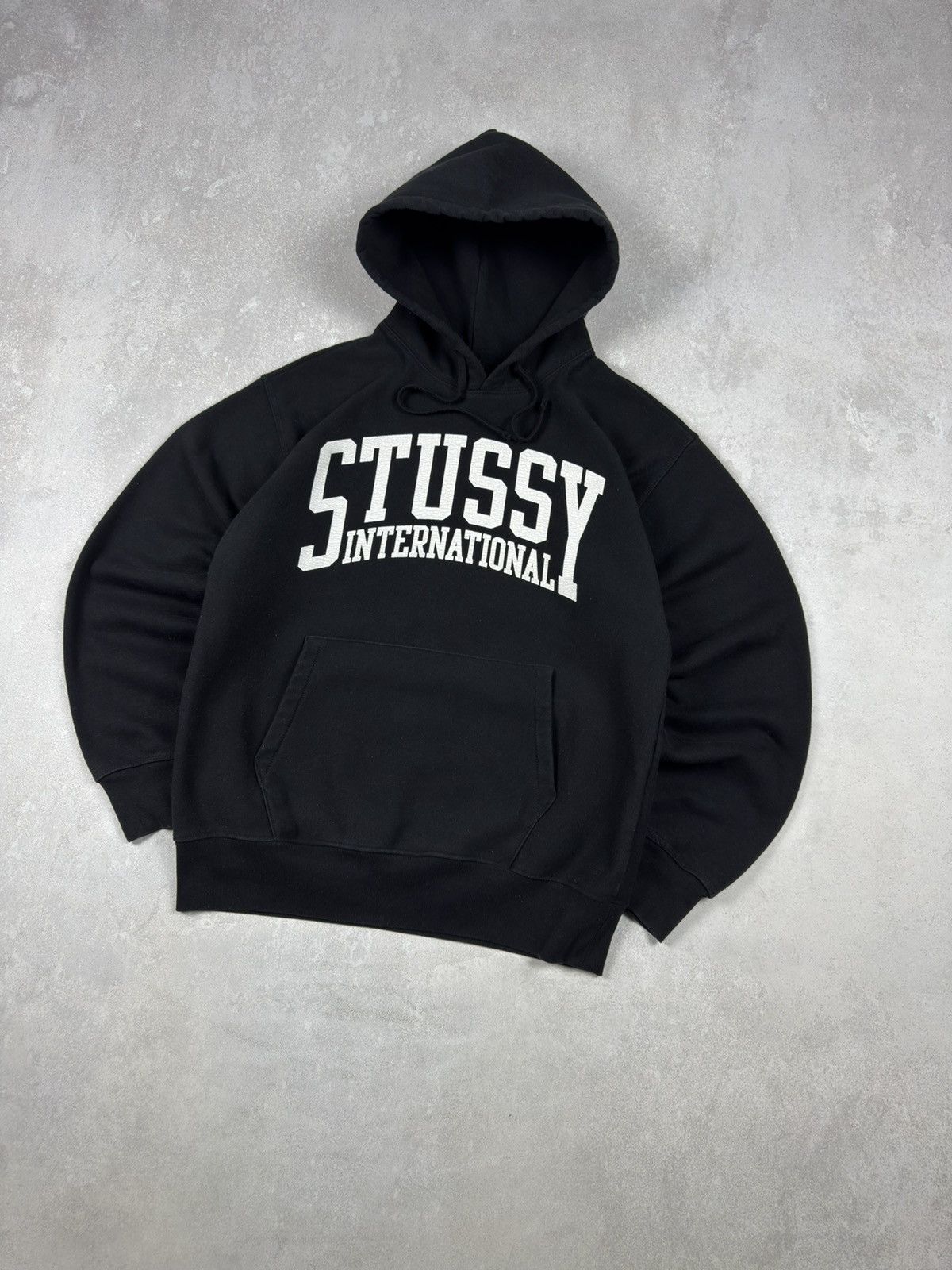 Stussy Vintage Stussy International Relaxed Washed Black Hoodie Size US M / EU 48-50 / 2 - 2 Thumbnail