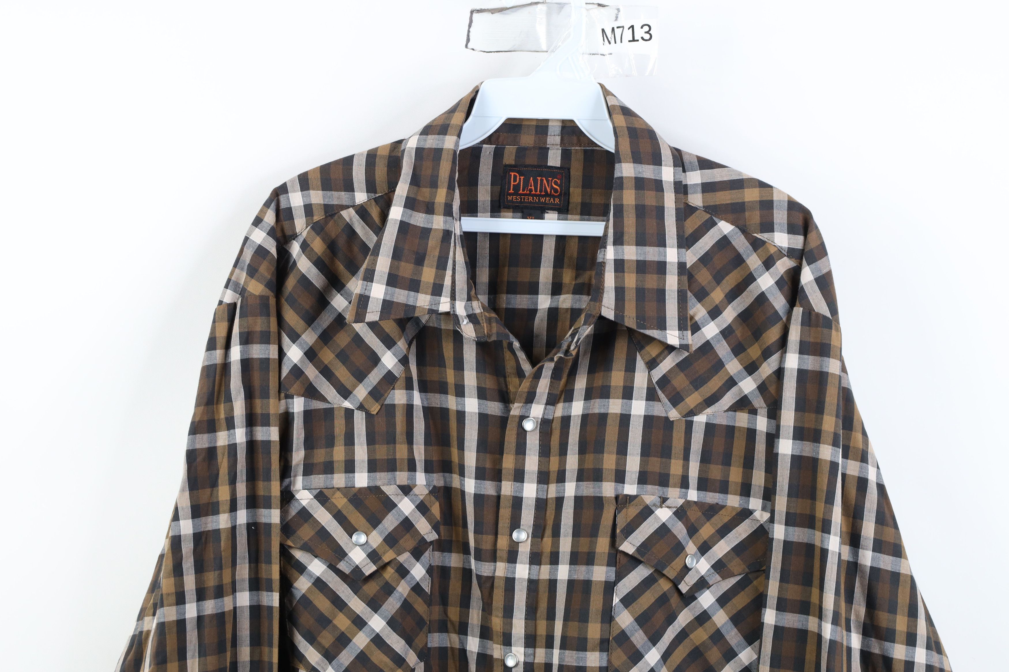 Vintage Vintage 90s Streetwear Cowboy Rodeo Snap Button Shirt Plaid Size US XL / EU 56 / 4 - 2 Thumbnail
