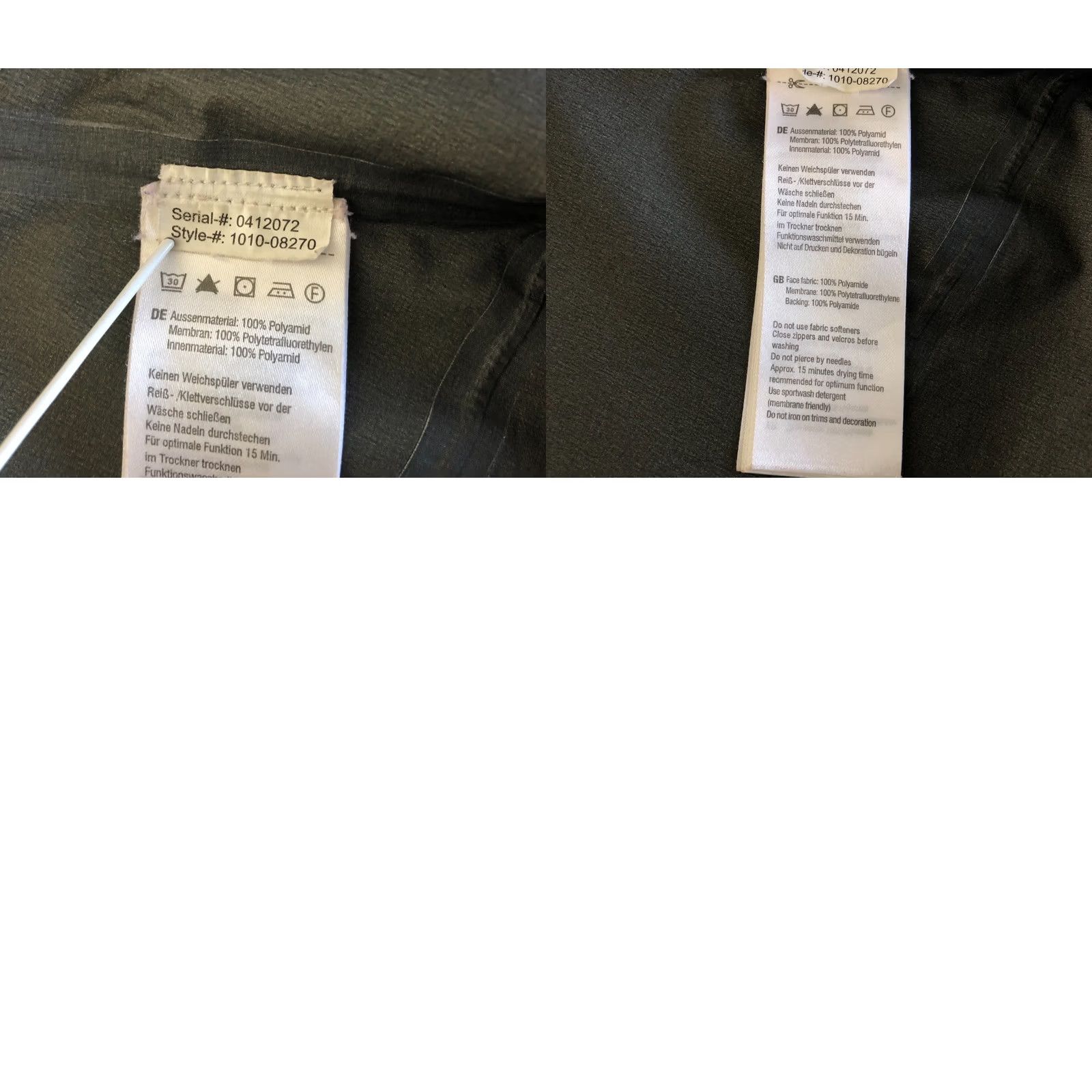 Mammut Mammut Windbreaker Jacket Women L Black Polyamide Full Zip Hooded Windbreaker Womens Regular Fit Size L / US 10 / IT 46 - 10 Thumbnail