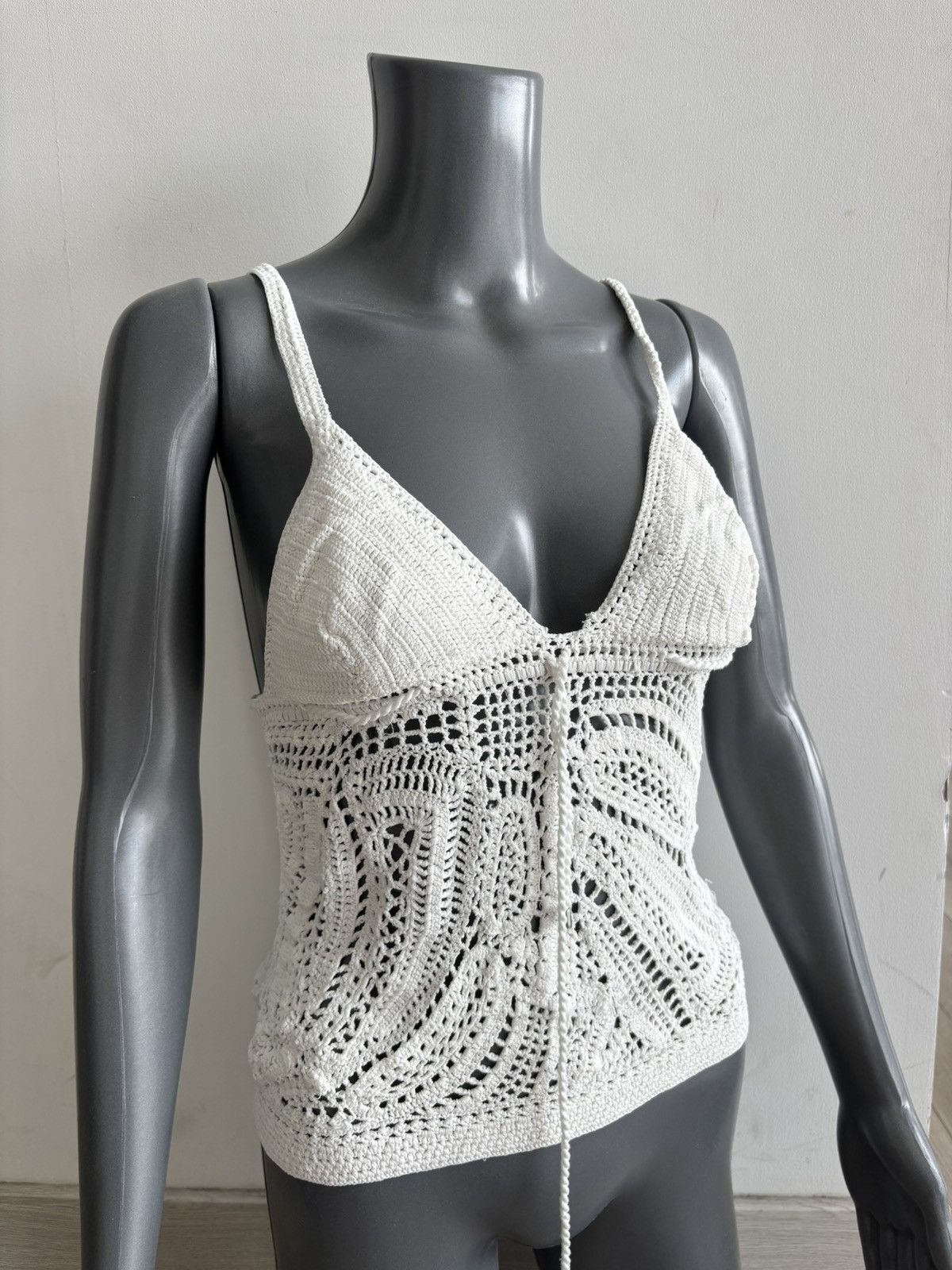 Ralph Lauren Rare Ralph Lauren Hand-Crocheted S-Top – Vintage Boho Luxury Size S / US 4 / IT 40 - 1 Thumbnail