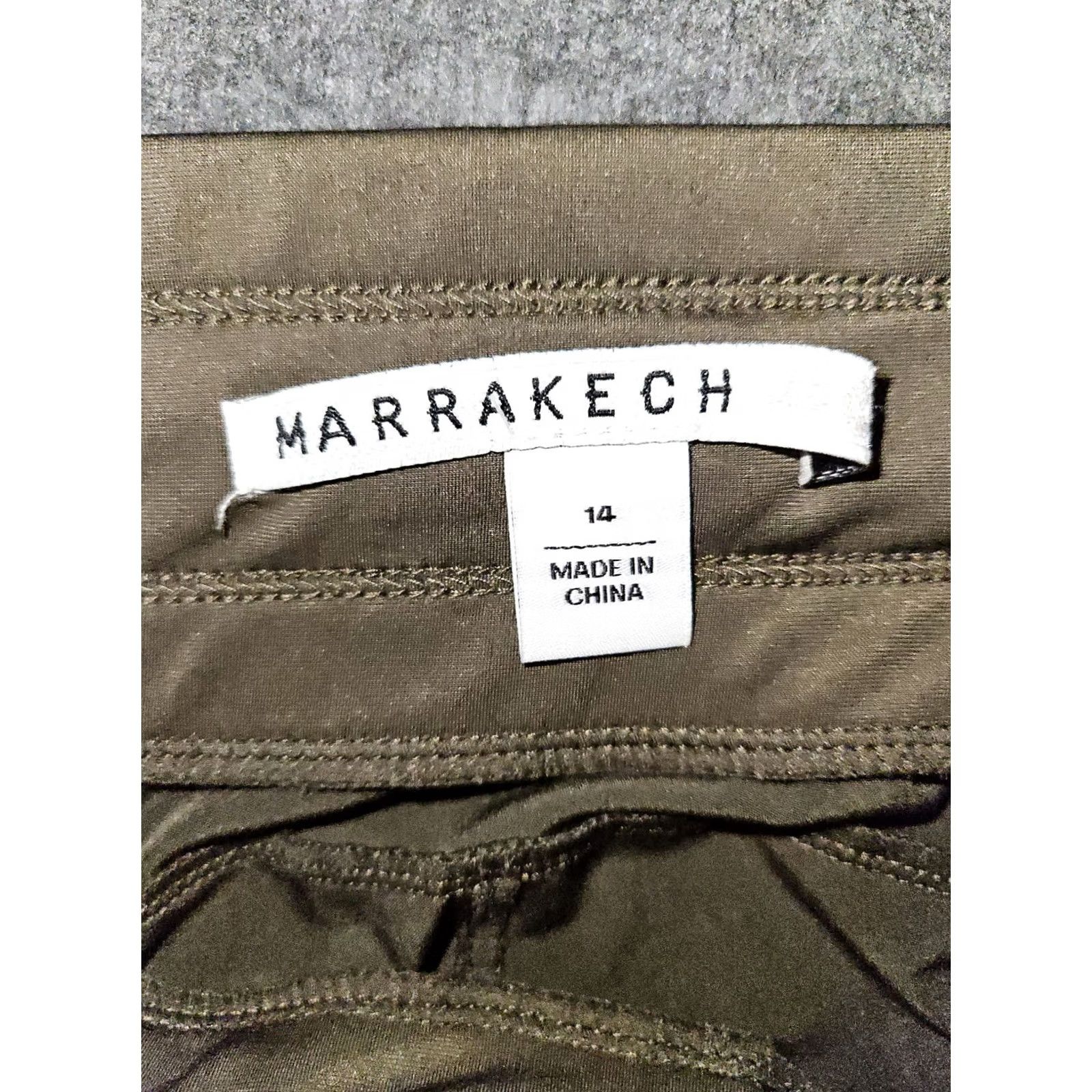 Vintage Marrakech Joggers Women's 14 Camouflage Mid Rise Green Zip Pockets Active Hip Hop City Hip Hop Preppy 90s Womens Size 36" / US 14 / IT 50 - 2 Thumbnail