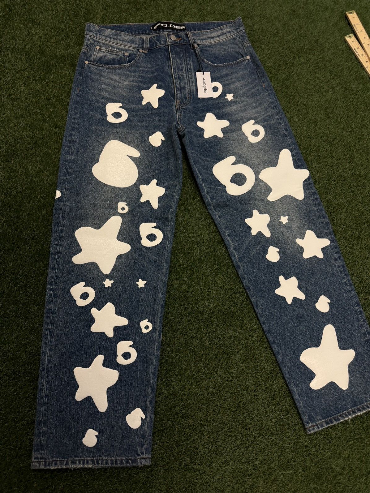 Sp5der Sp5der Worldwide Beluga Denim Jeans Size 32 (NEW) Size US 32 / EU 48 - 2 Thumbnail