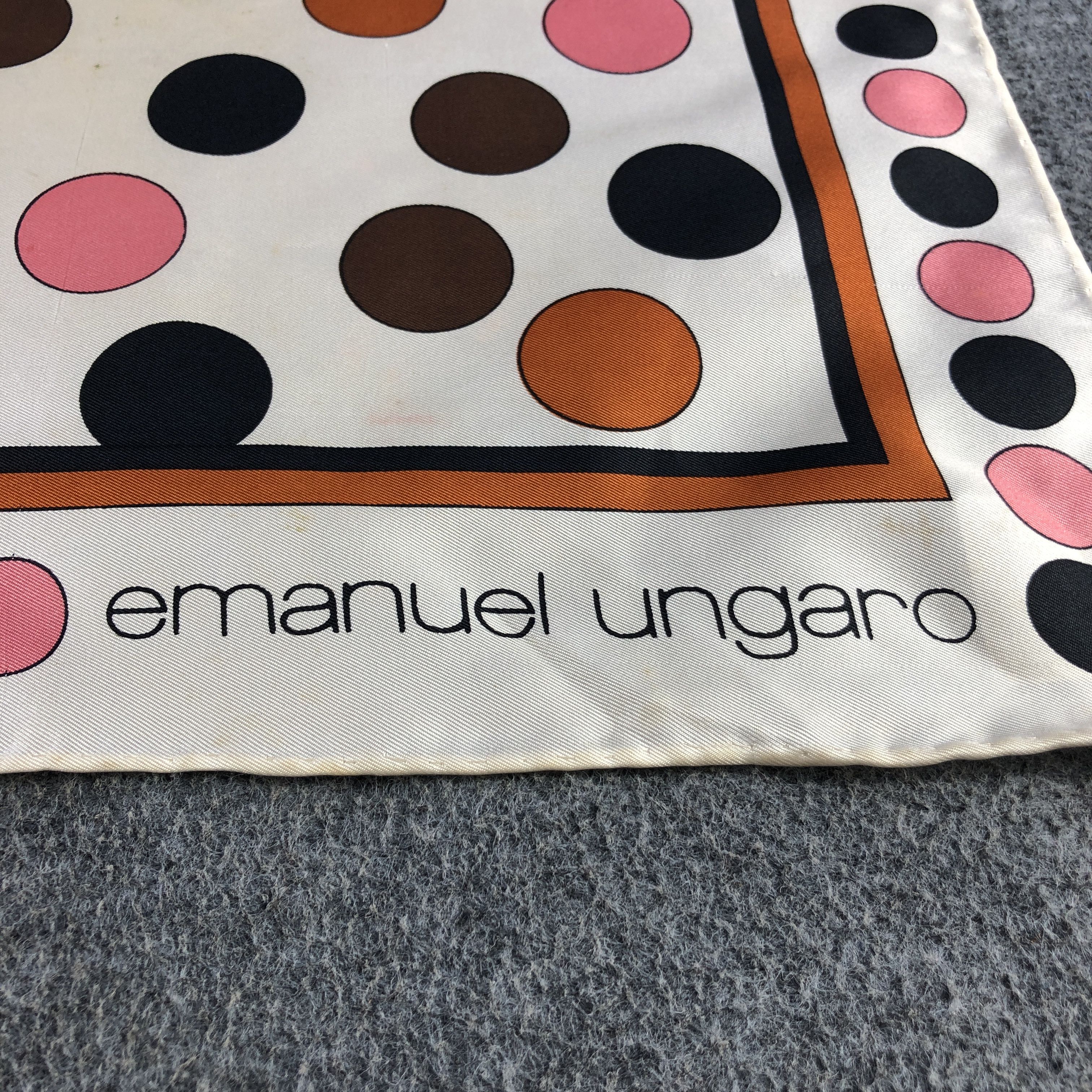 Emanuel Ungaro Emanuel Ungaro Polka Dots Silk Scarf M1406 Size ONE SIZE - 4 Thumbnail