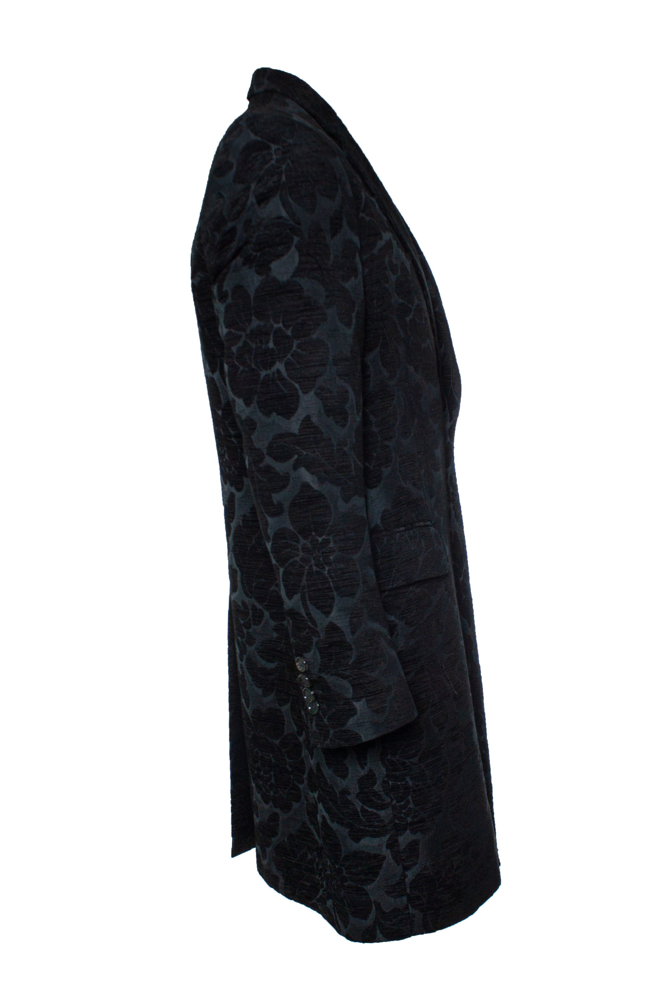 Dolce & Gabbana Dolce & Gabbana, Black jacquard woven coat Size US L / EU 52-54 / 3 - 4 Thumbnail