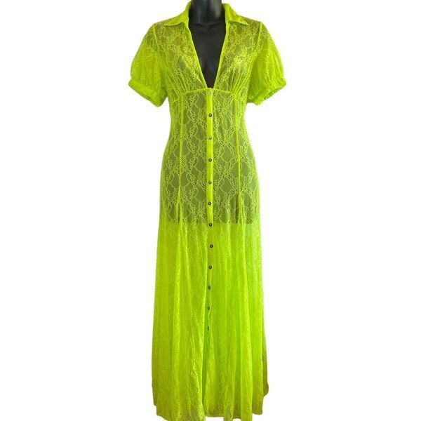 green mini dress long sleeve Elda Ruffle Mini Dress - Green - M - Fashion