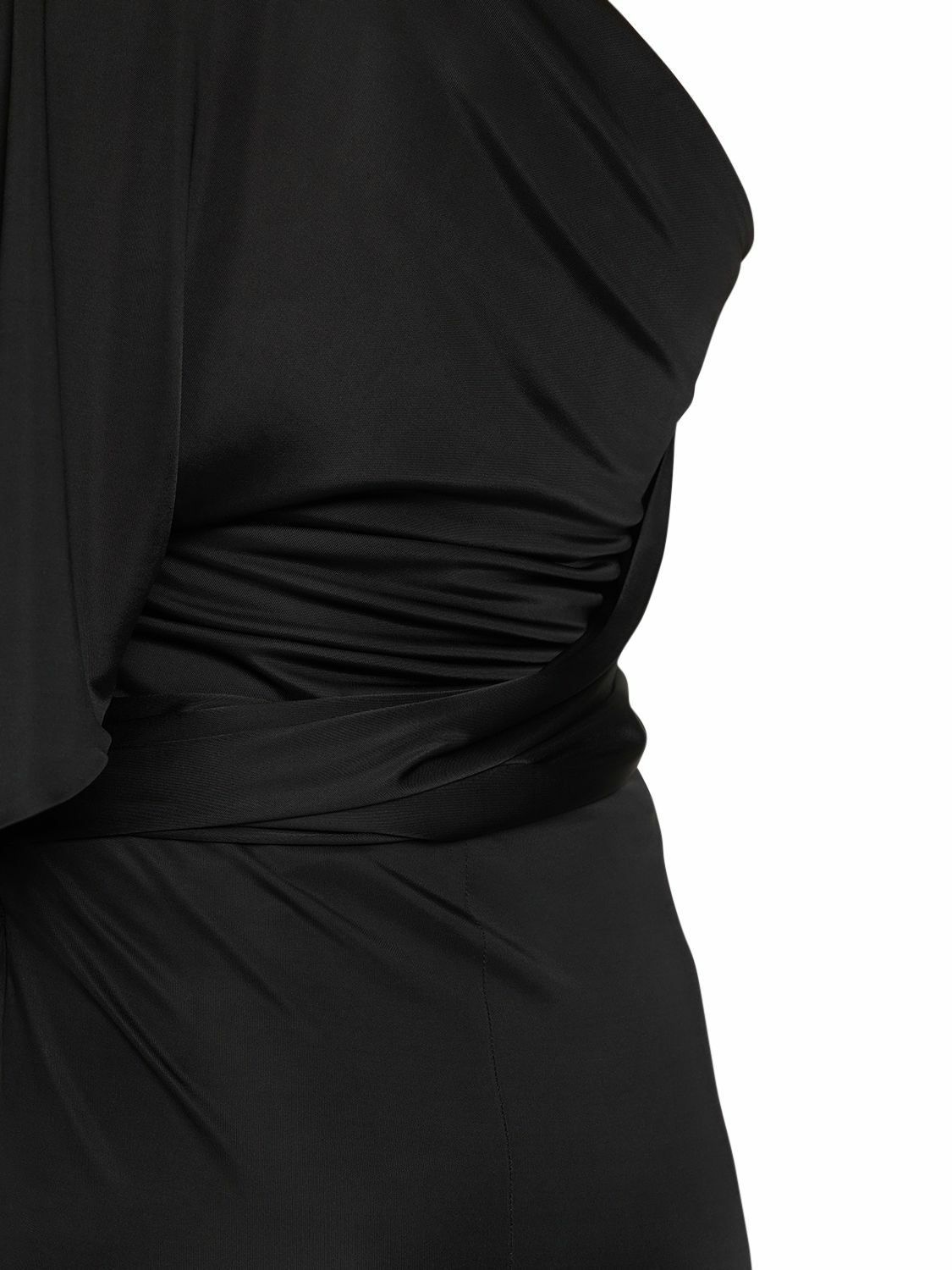 Tom Ford o1w1db10225 ABJ675 Belted One Shoulder Long Dress in Black Size XS / US 0-2 / IT 36-38 - 2 Thumbnail