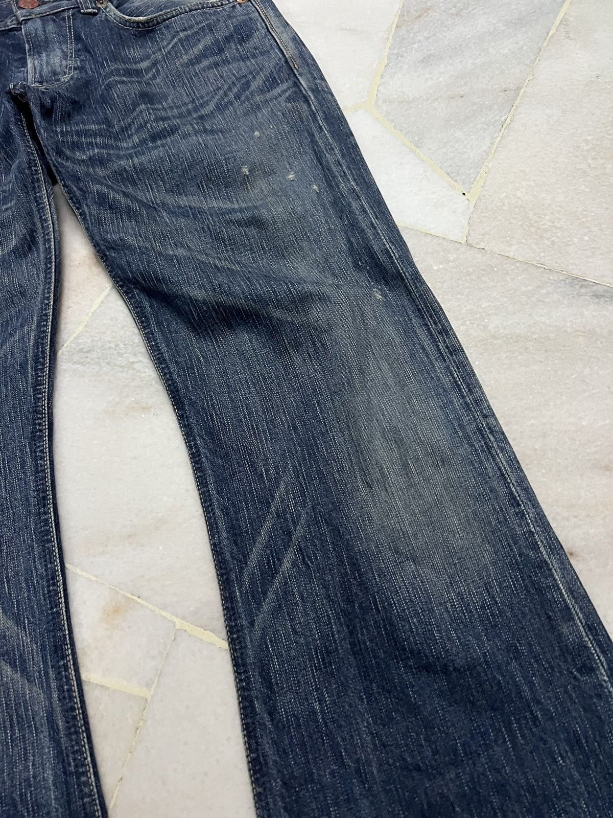 Kapital EDWIN 503 BLUE TRIP MUD WASH BOOTCUT JEANS Size US 32 / EU 48 - 7 Thumbnail