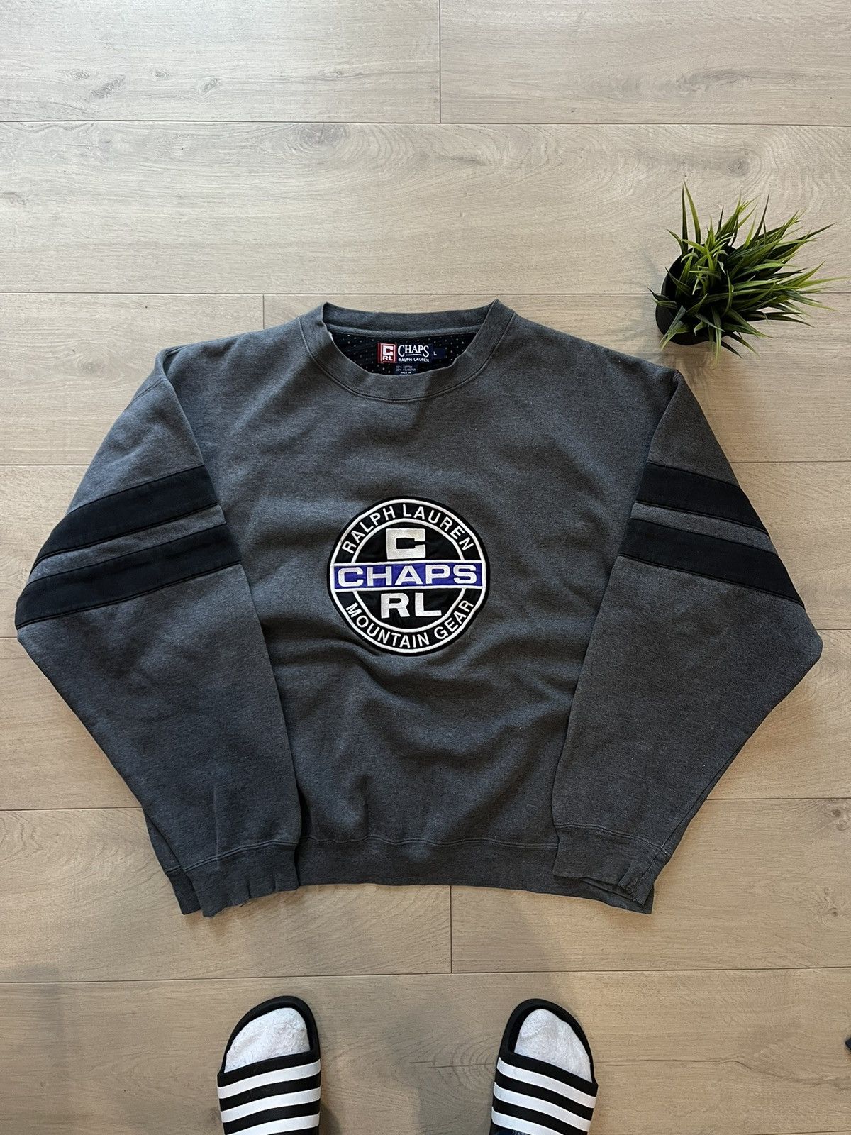 Chaps × Polo Ralph Lauren × Vintage Ralph Lauren Chaps RL Vintage Sweatshirt Made in Pakistan Size US L / EU 52-54 / 3 - 1 Thumbnail