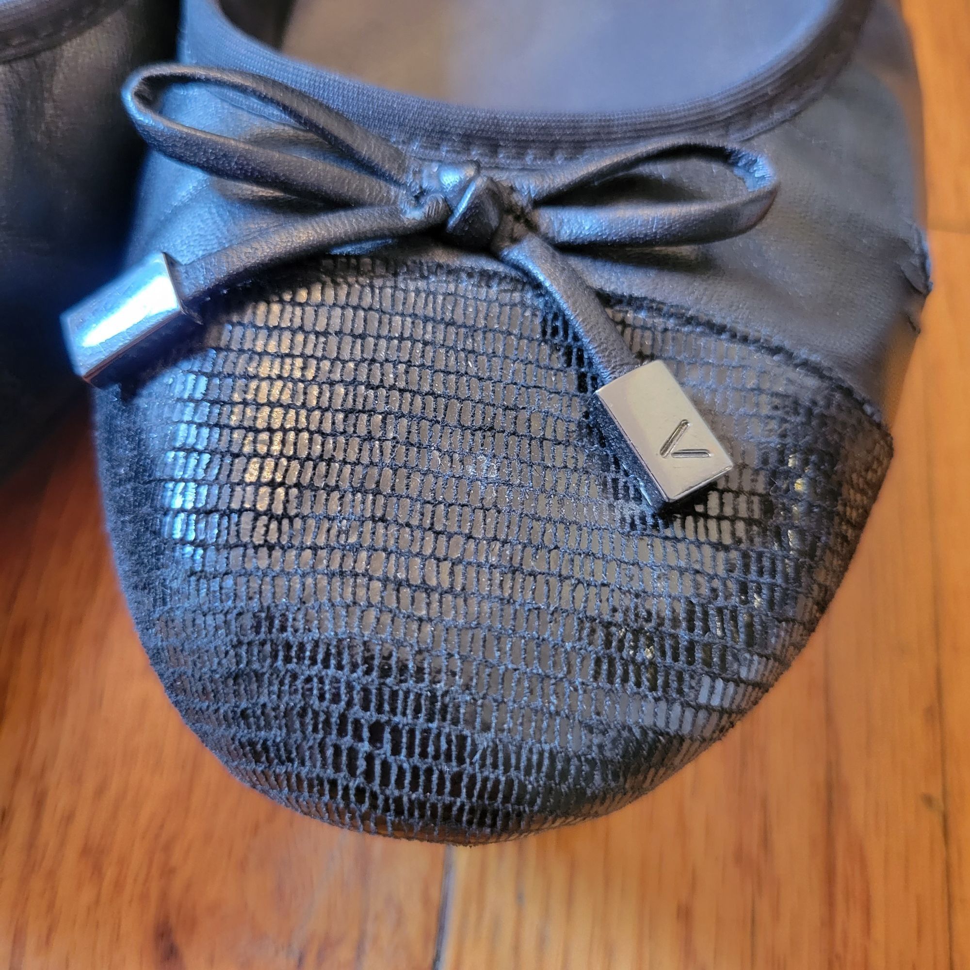 Vionic Vionic MINNA Black Leather Ballet Flats 8M Bow Comfort Size US 8 / IT 38 - 10 Thumbnail
