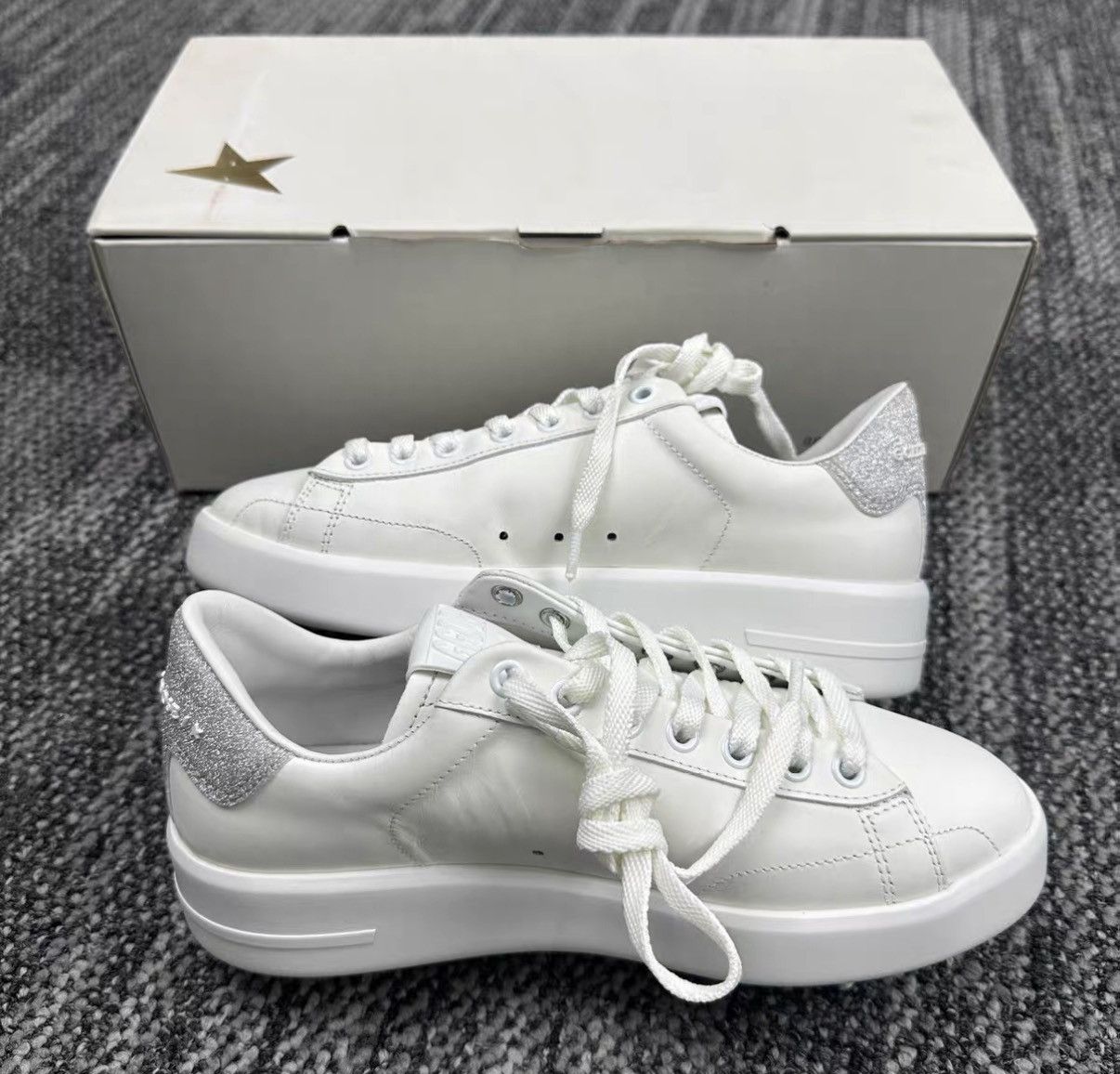 Golden Goose Golden Goose Purestar Leather Low-Top Sneakers J42 Size US 5 / IT 35 - 5 Thumbnail
