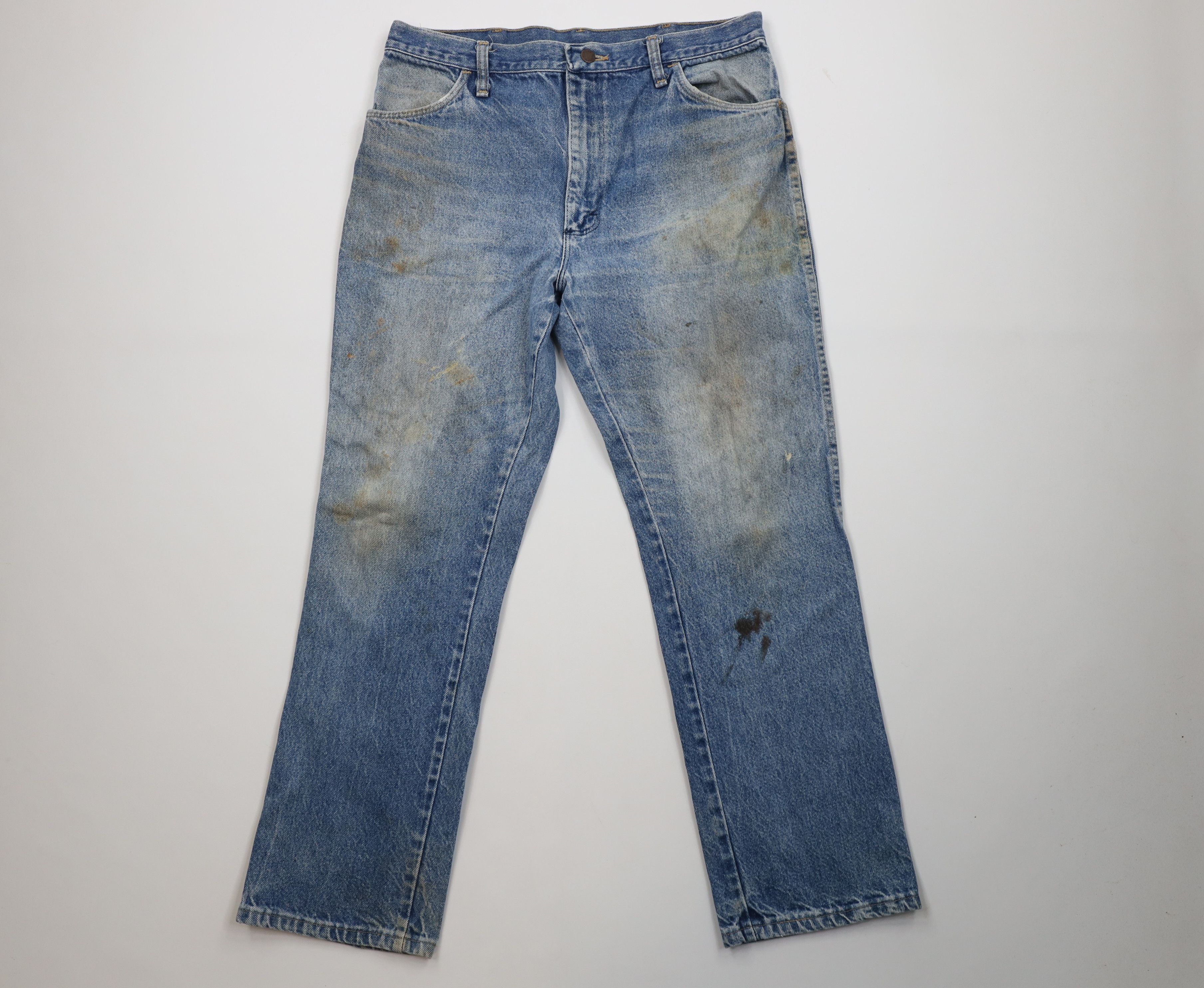 Vintage Vintage 80s 90s Streetwear Straight Leg Denim Jeans USA Size US 34 / EU 50 - 1 Thumbnail