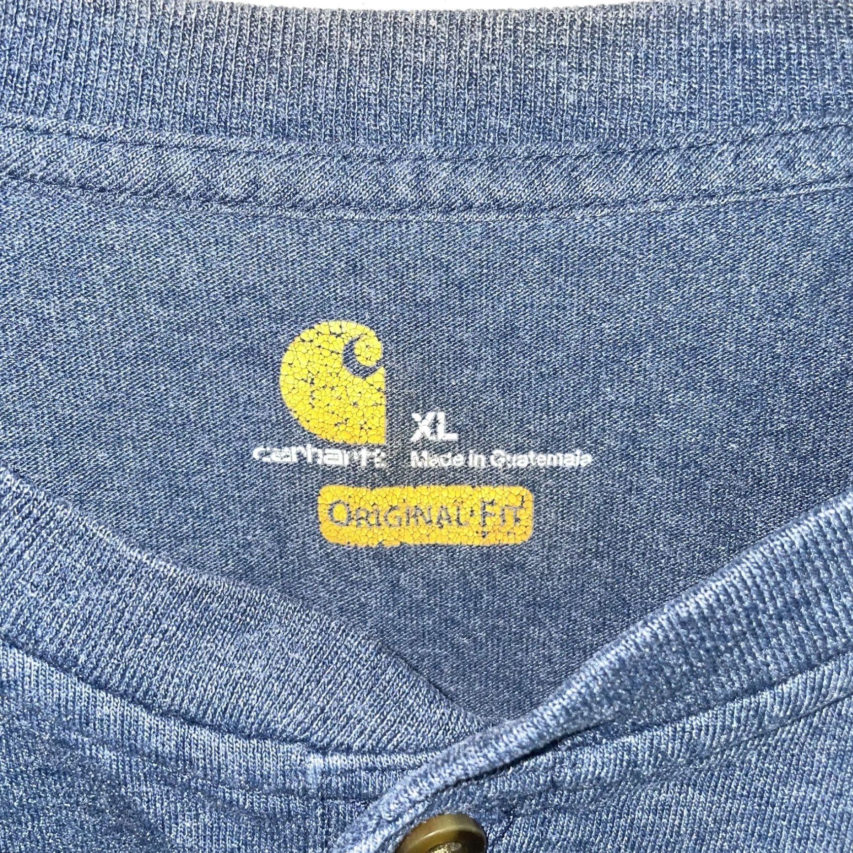 Carhartt Carhartt Henley Style Blue Original Fit Pocket Tee Mens XL Shirt Size US XL / EU 56 / 4 - 4 Thumbnail