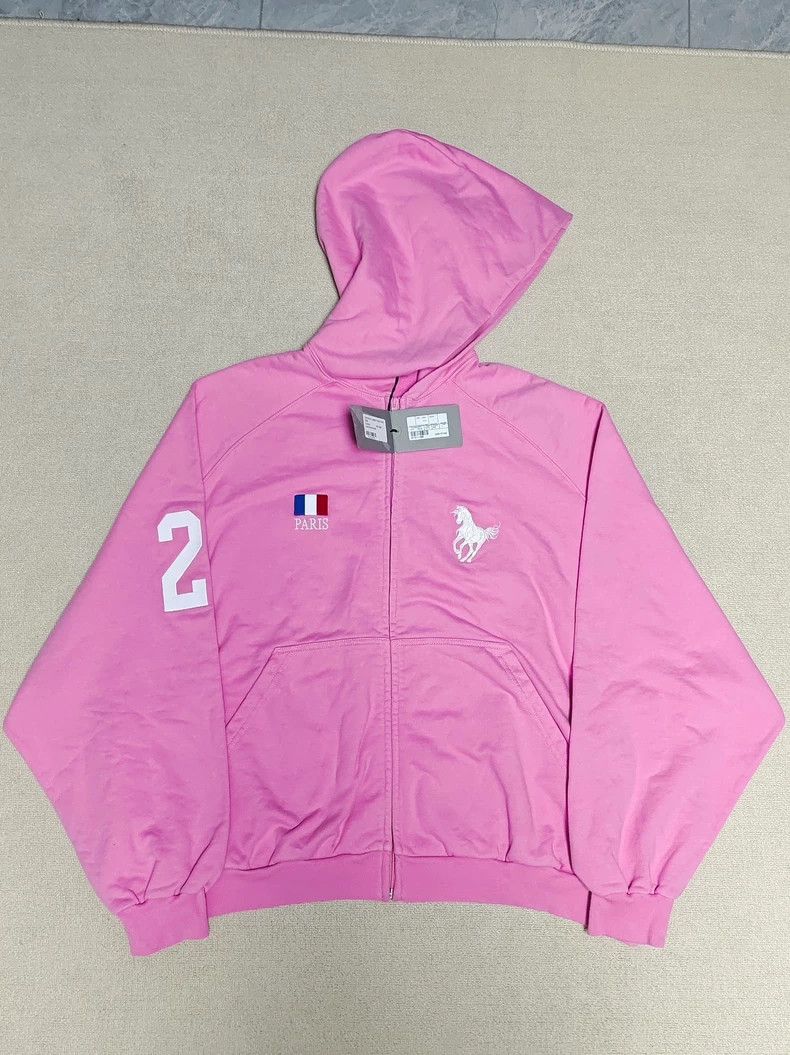 Balenciaga Balenciaga size 2 Warhorse polo Pink Worn Zip Hoodie Jacket Size US M / EU 48-50 / 2 - 1 Thumbnail