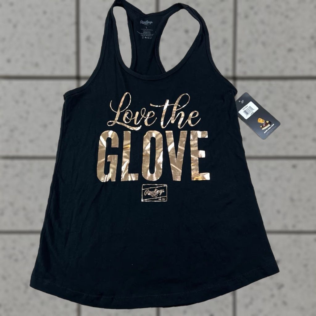 Vintage NWT Rawlings Tank Top Shirt Love Baseball Women L Black Shirt Tank Top Size L Women Basic Activewear Nerf? Size L / US 10 / IT 46 - 1 Thumbnail