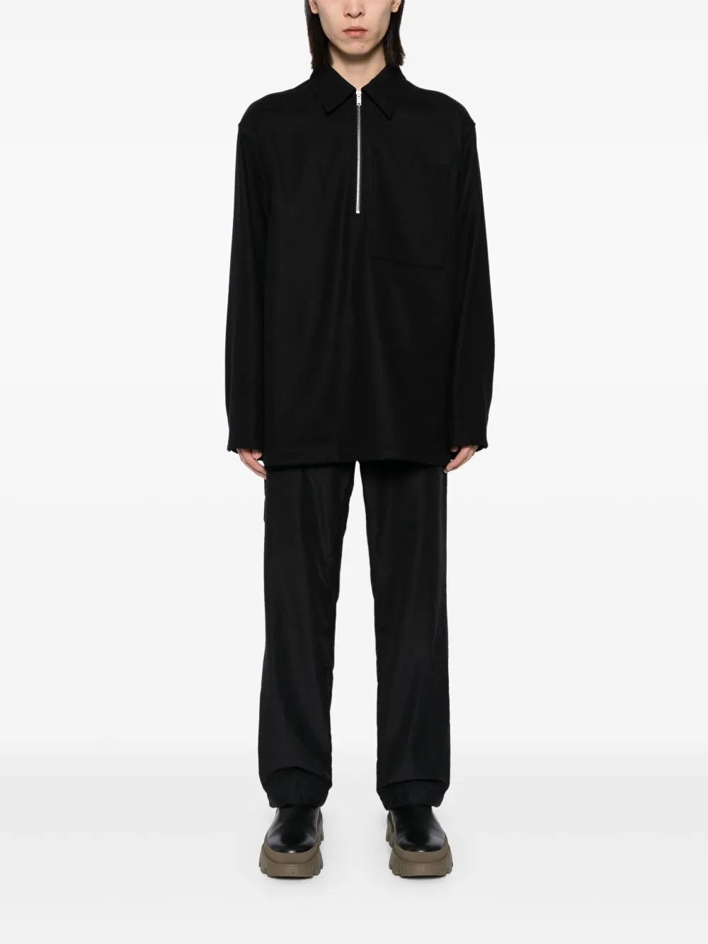 Jil Sander o1mt1gz0426 Sweatshirt in Black Size US M / EU 48-50 / 2 - 2 Thumbnail
